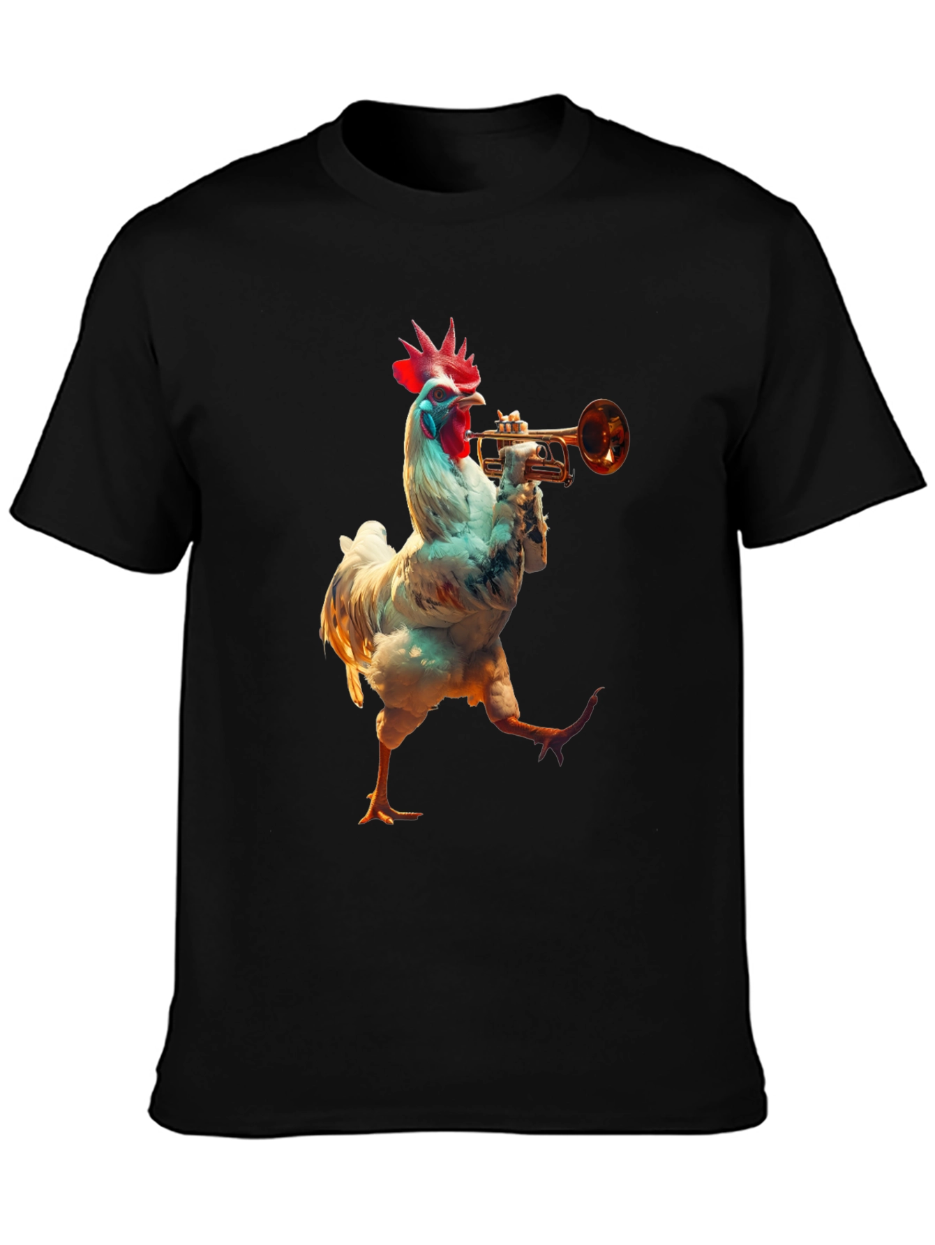 Chicken Trumpet Player Graphic Tee