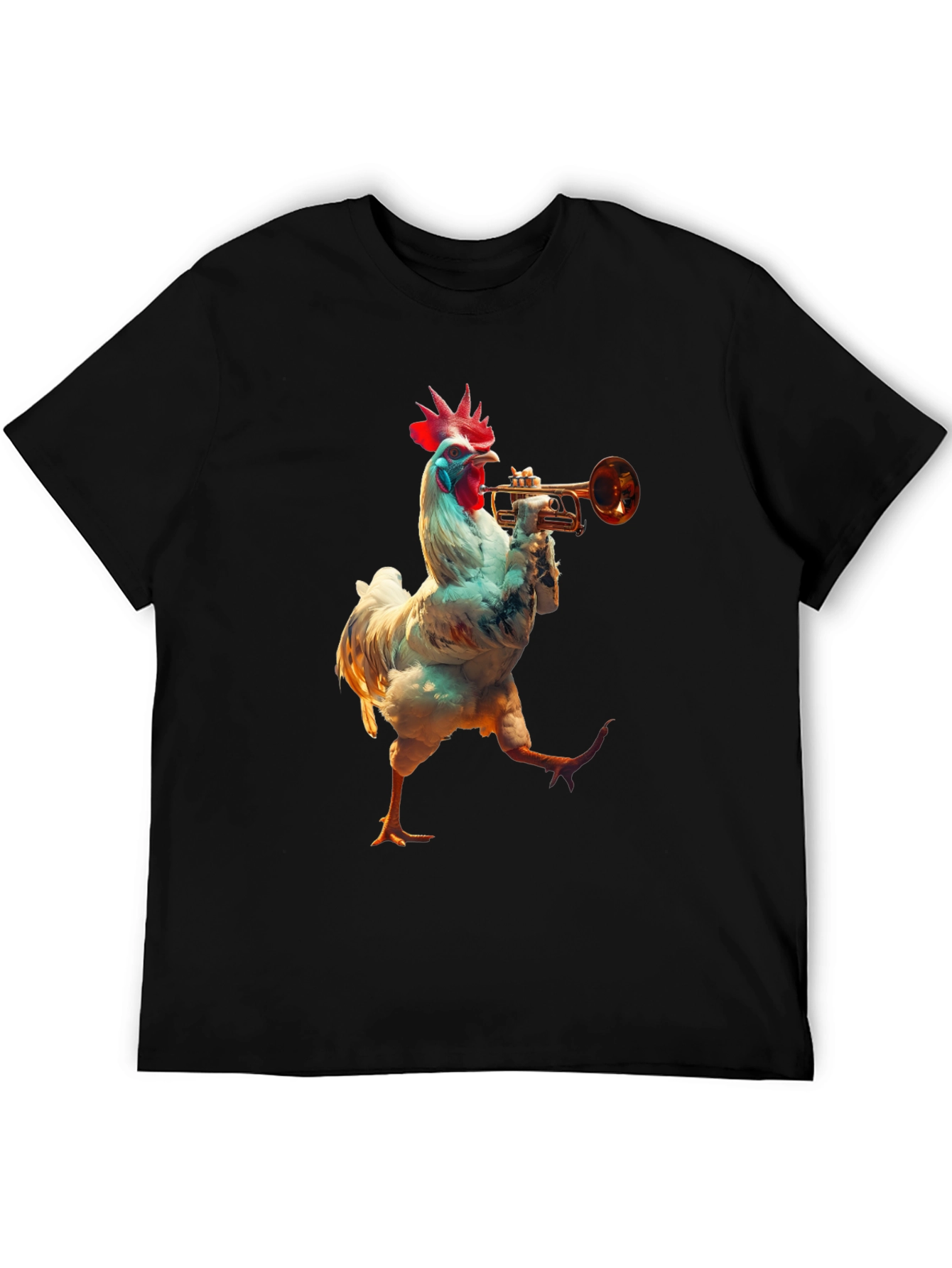 Chicken Trumpet Player Graphic Tee
