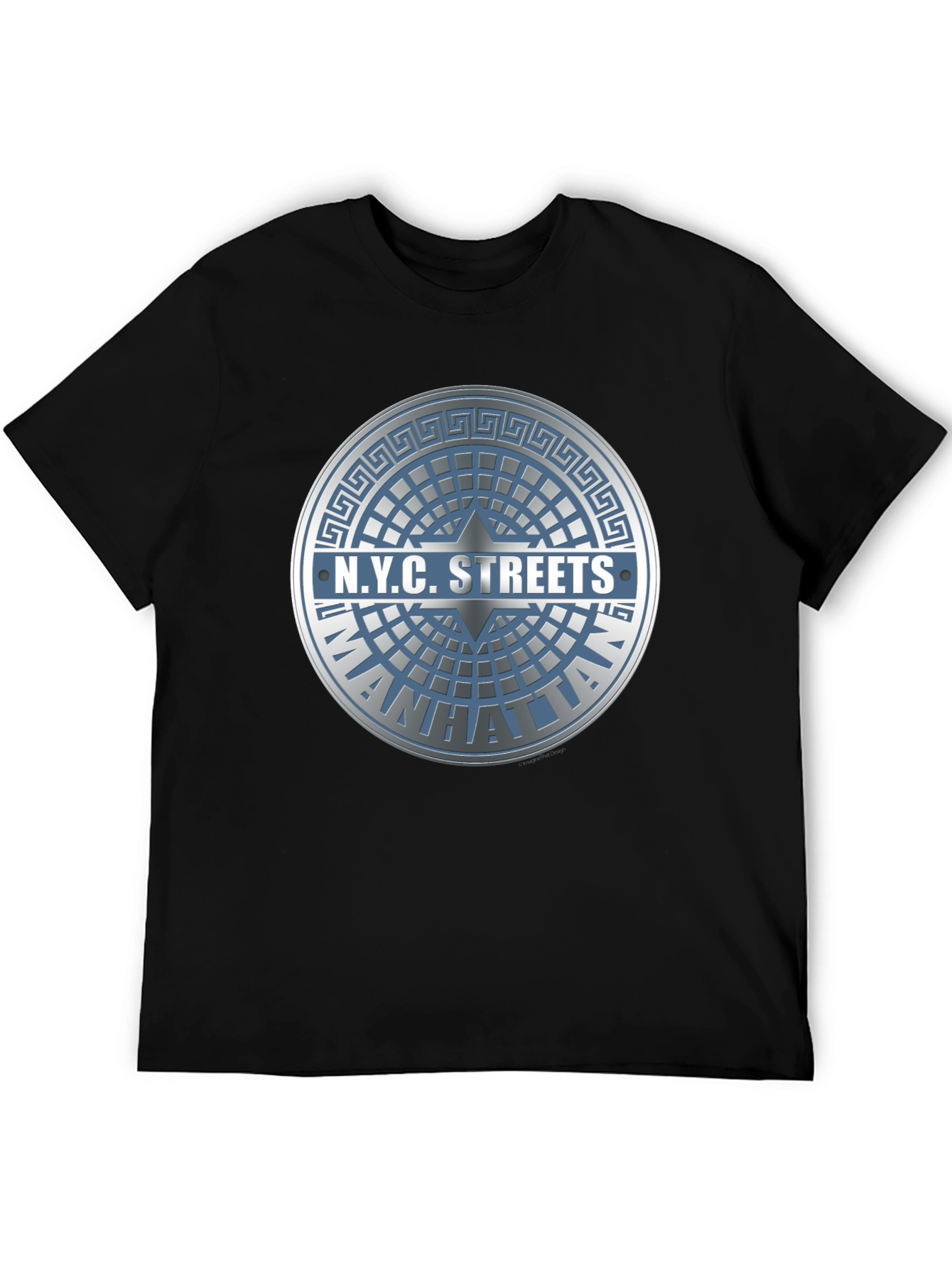 NYC Streets Manhattan T-Shirt - Black