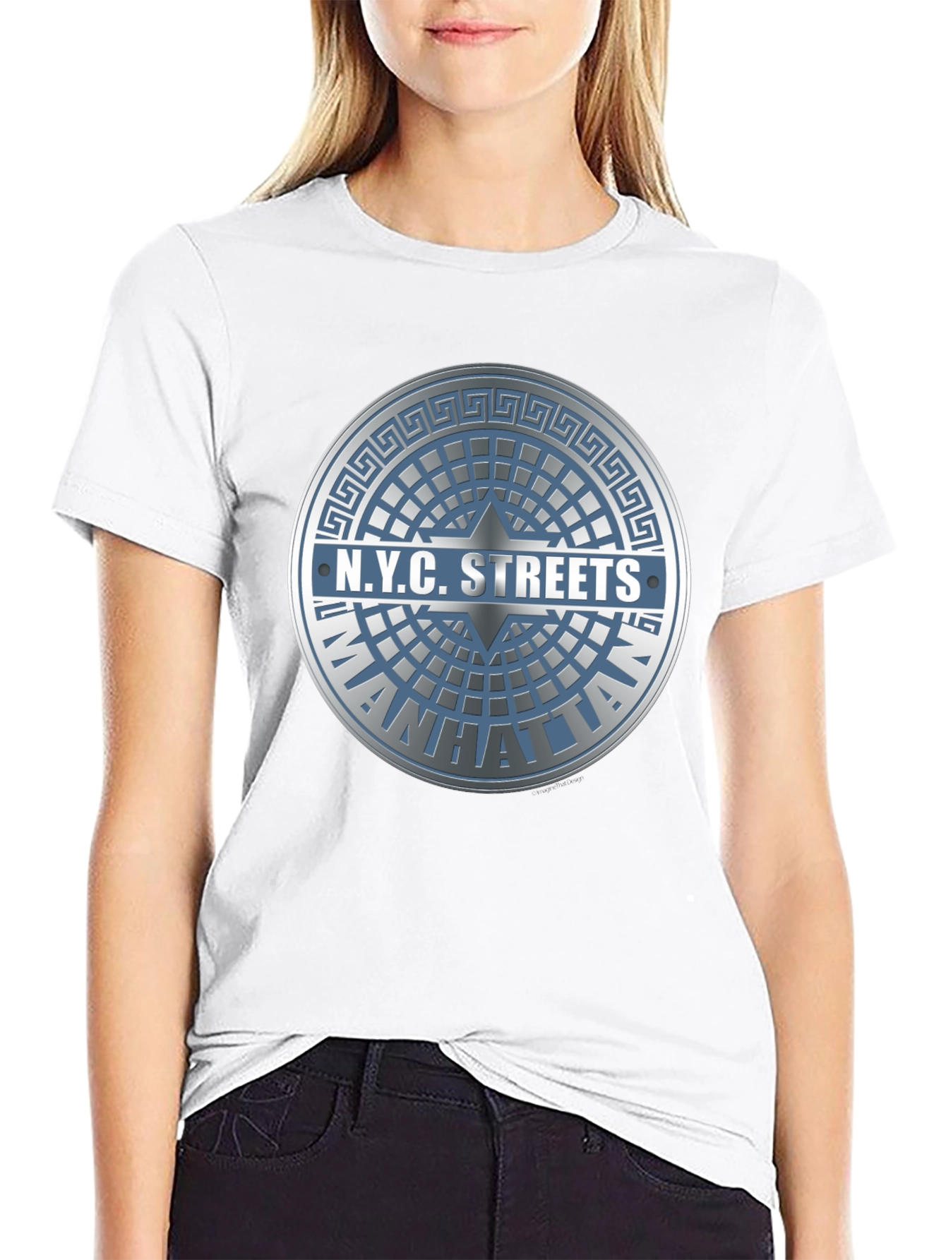 NYC Streets Manhattan T-Shirt - Black