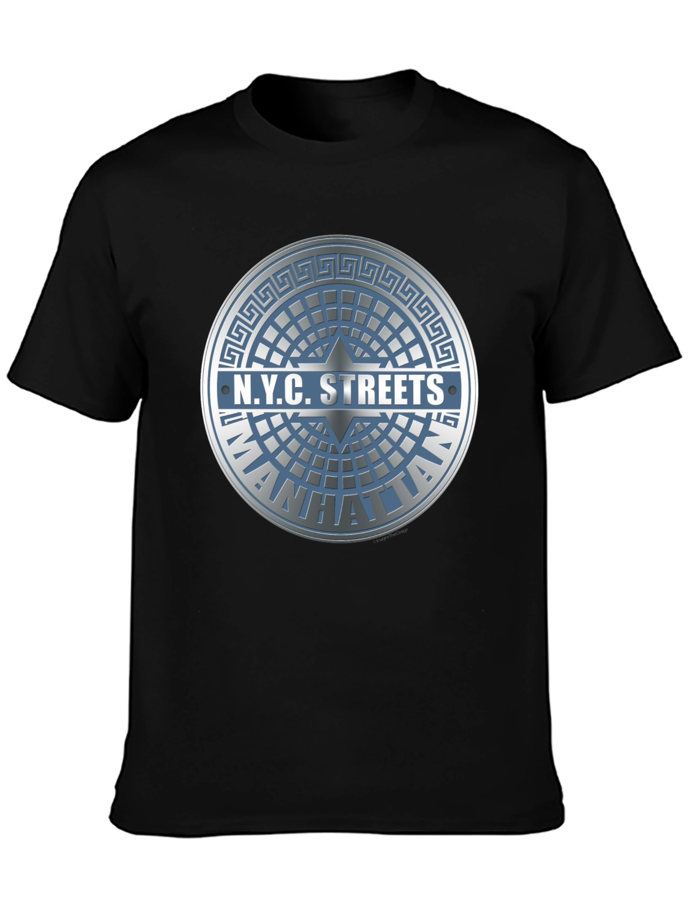 NYC Streets Manhattan T-Shirt - Black