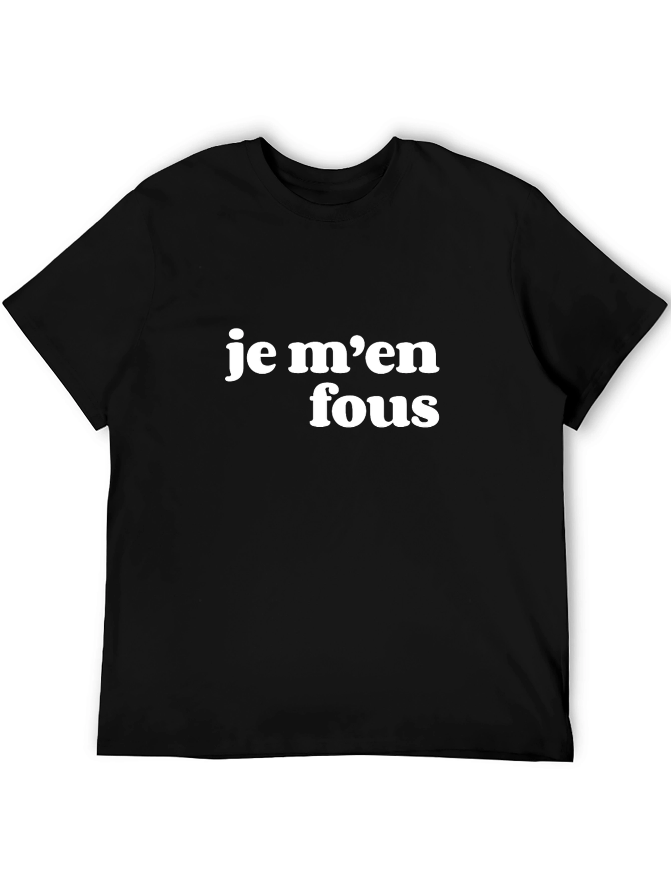 Je Men Fous Graphic Tee - Casual Black T-Shirt