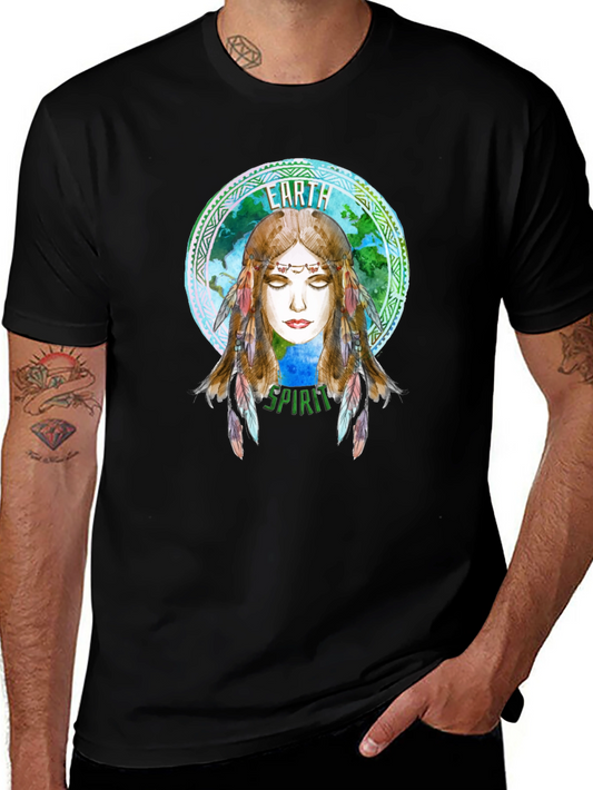 Earth Spirit Graphic T-Shirt - Nature Lovers Tee