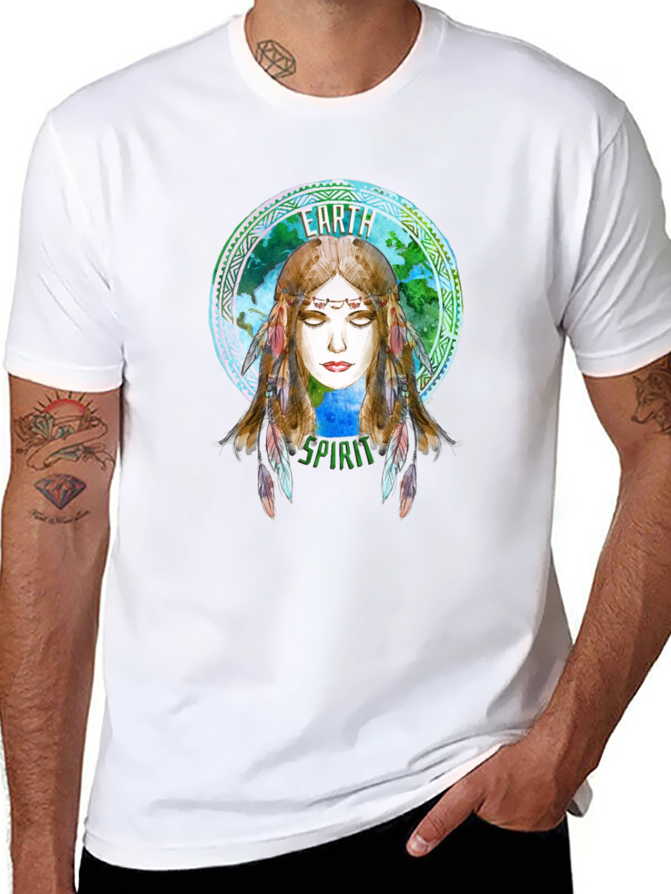 Earth Spirit Graphic T-Shirt - Nature Lovers Tee