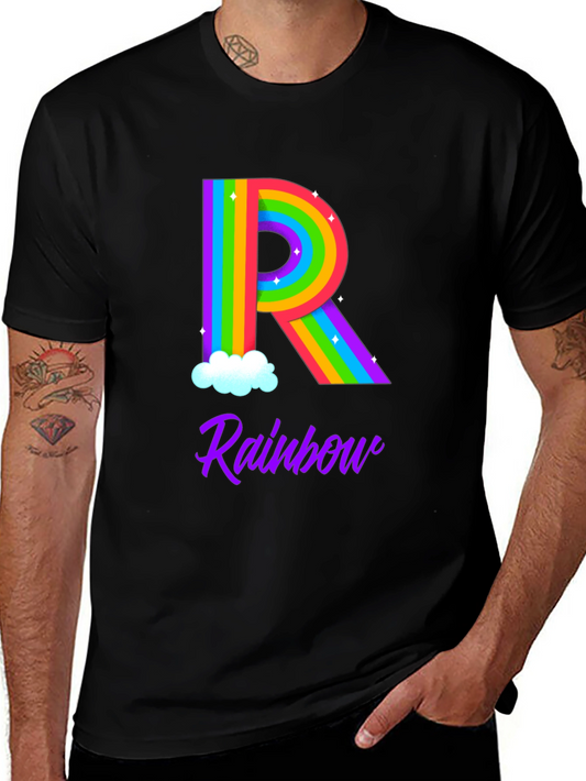 Rainbow Initial R T-Shirt