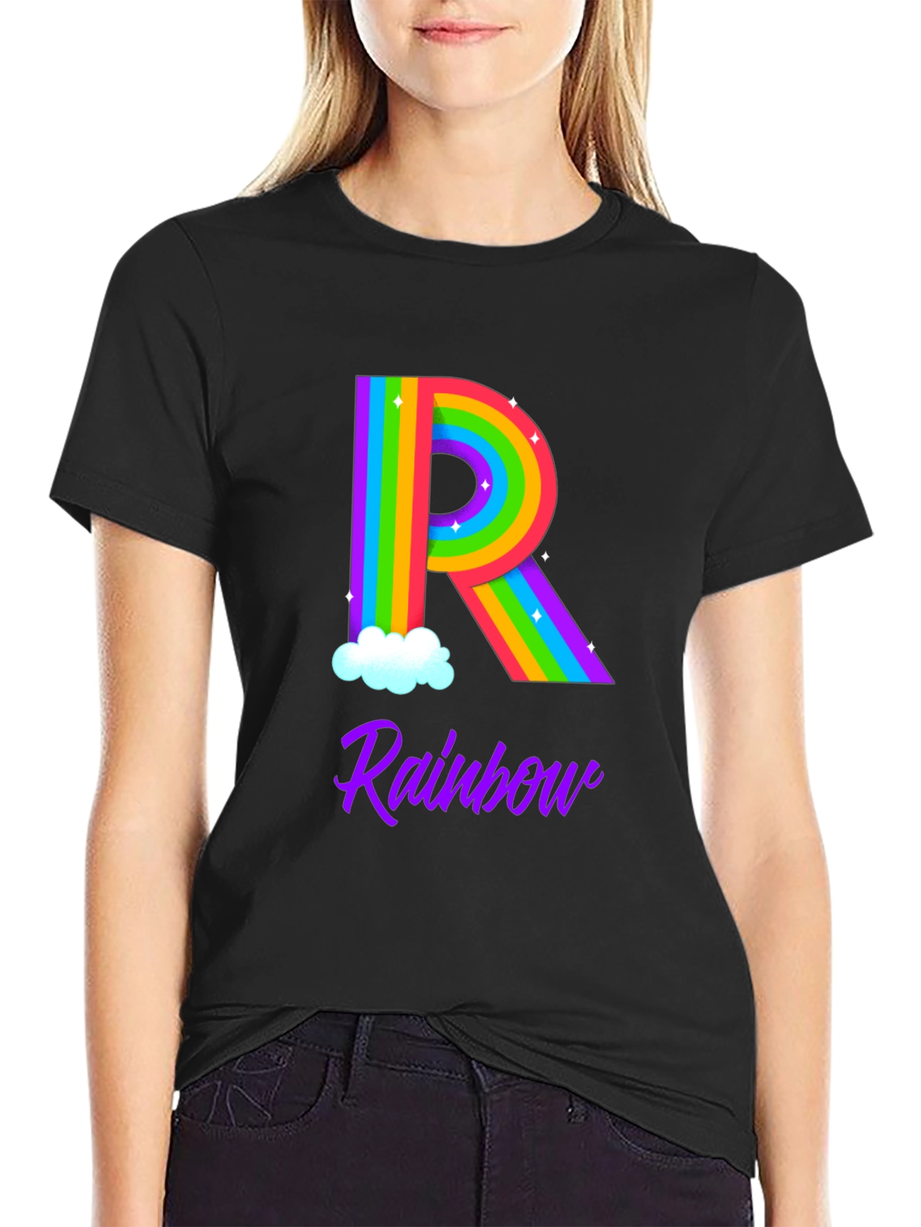 Rainbow Initial R T-Shirt