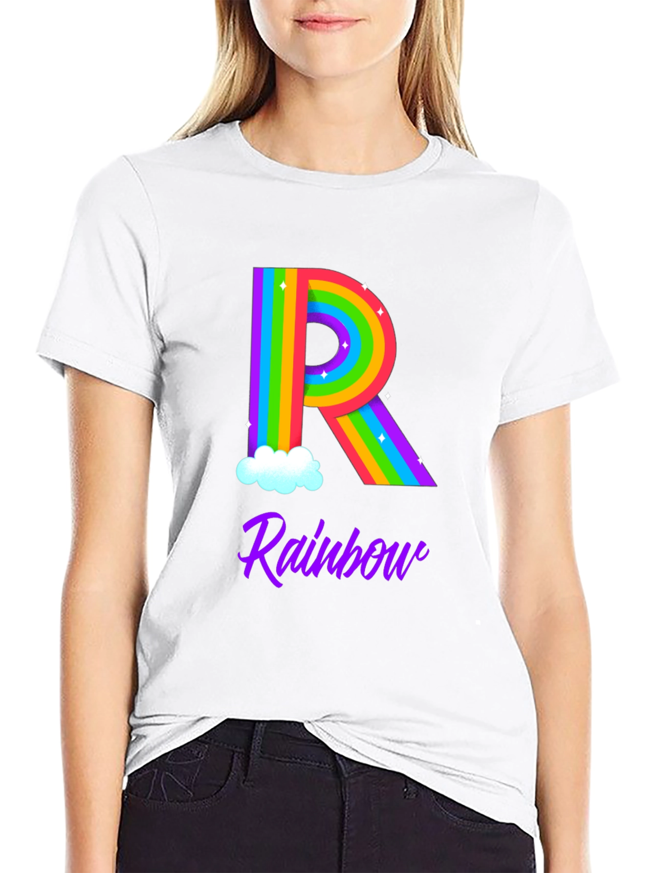 Rainbow Initial R T-Shirt