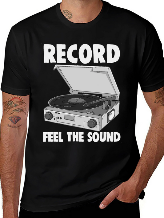 Retro Turntable Graphic Tee - Music Lovers T-Shirt