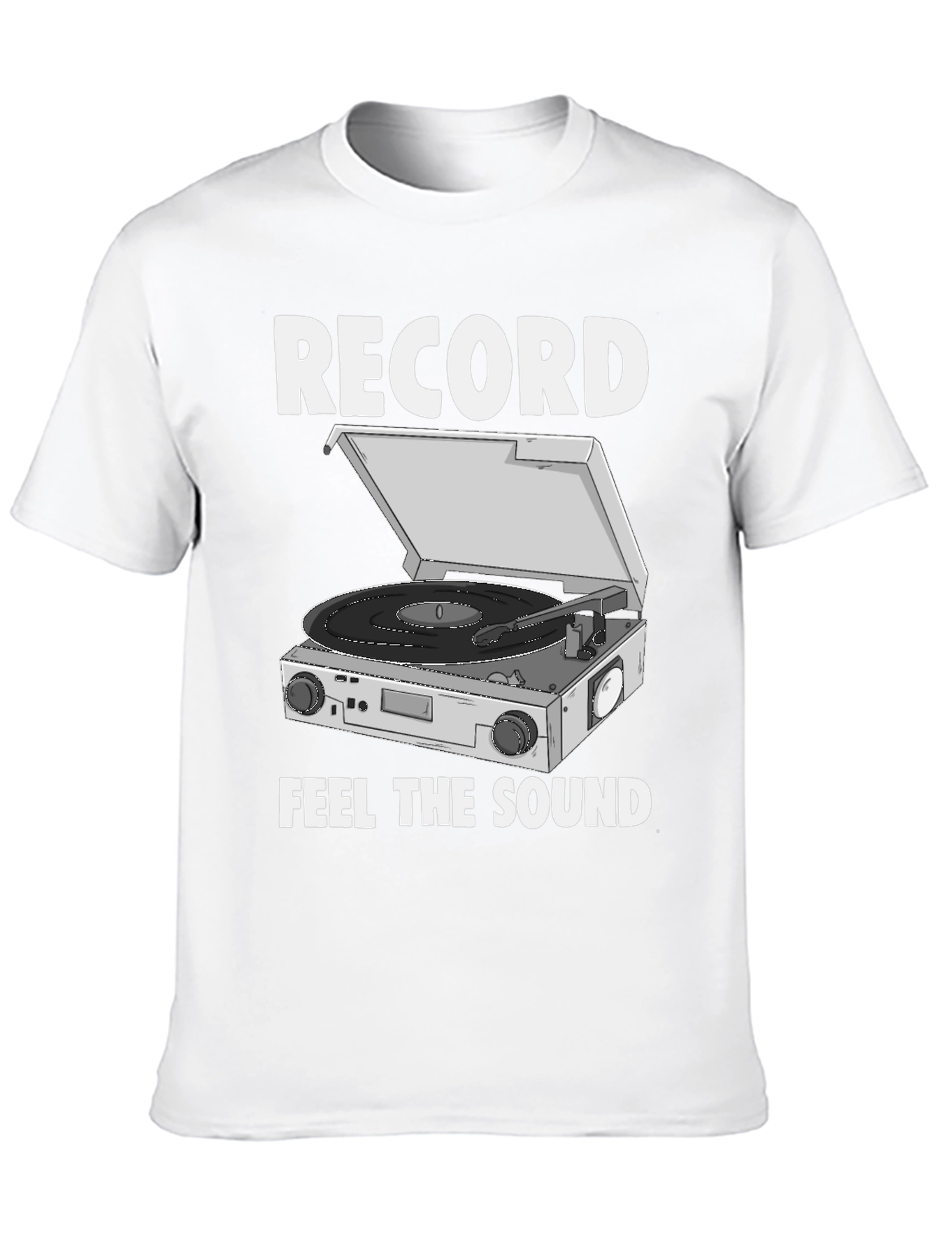 Retro Turntable Graphic Tee - Music Lovers T-Shirt