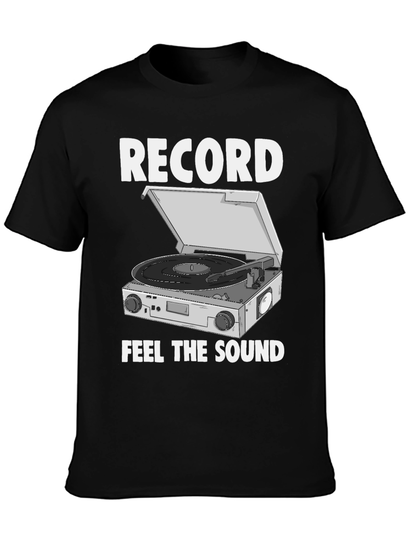 Retro Turntable Graphic Tee - Music Lovers T-Shirt