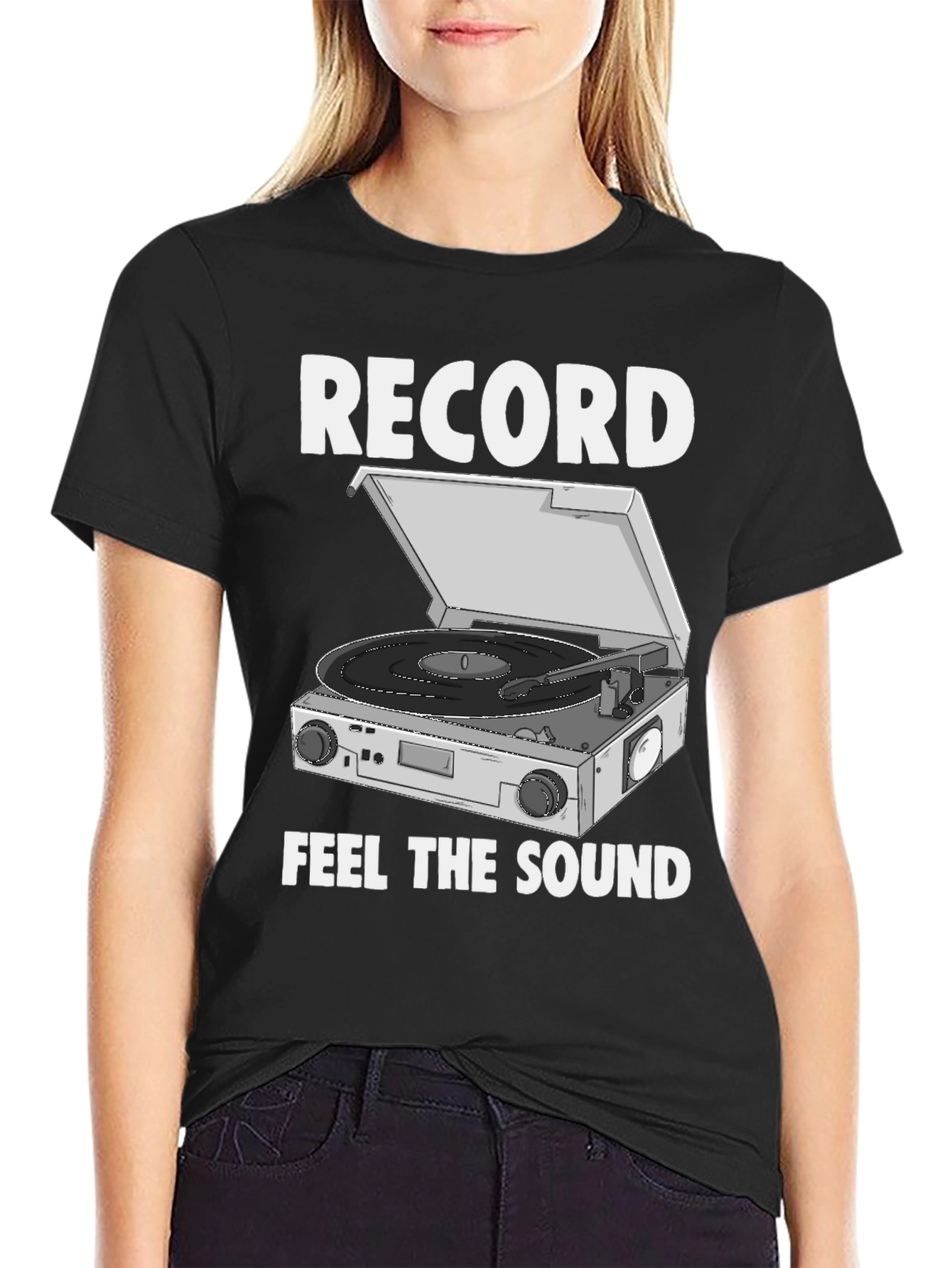 Retro Turntable Graphic Tee - Music Lovers T-Shirt