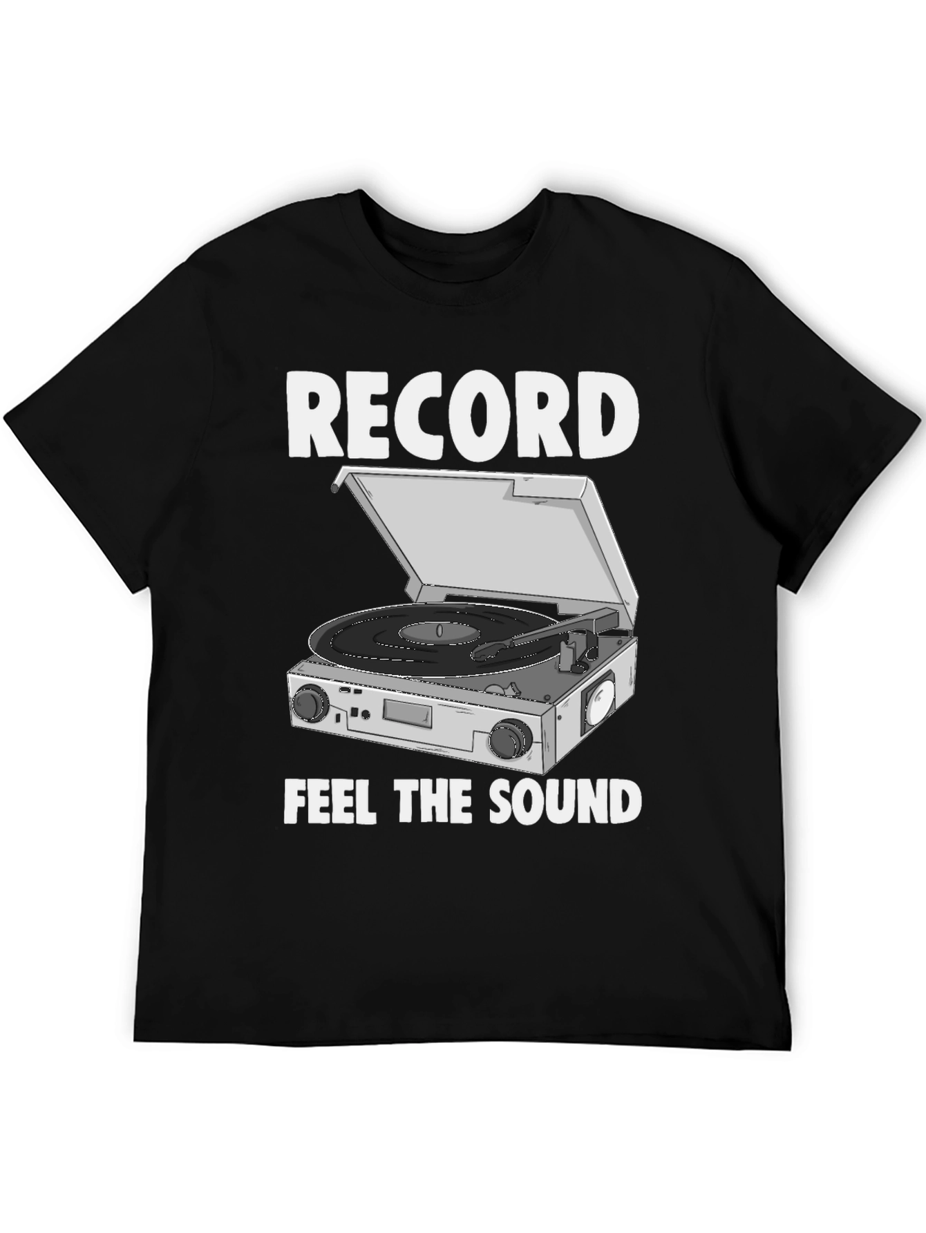 Retro Turntable Graphic Tee - Music Lovers T-Shirt