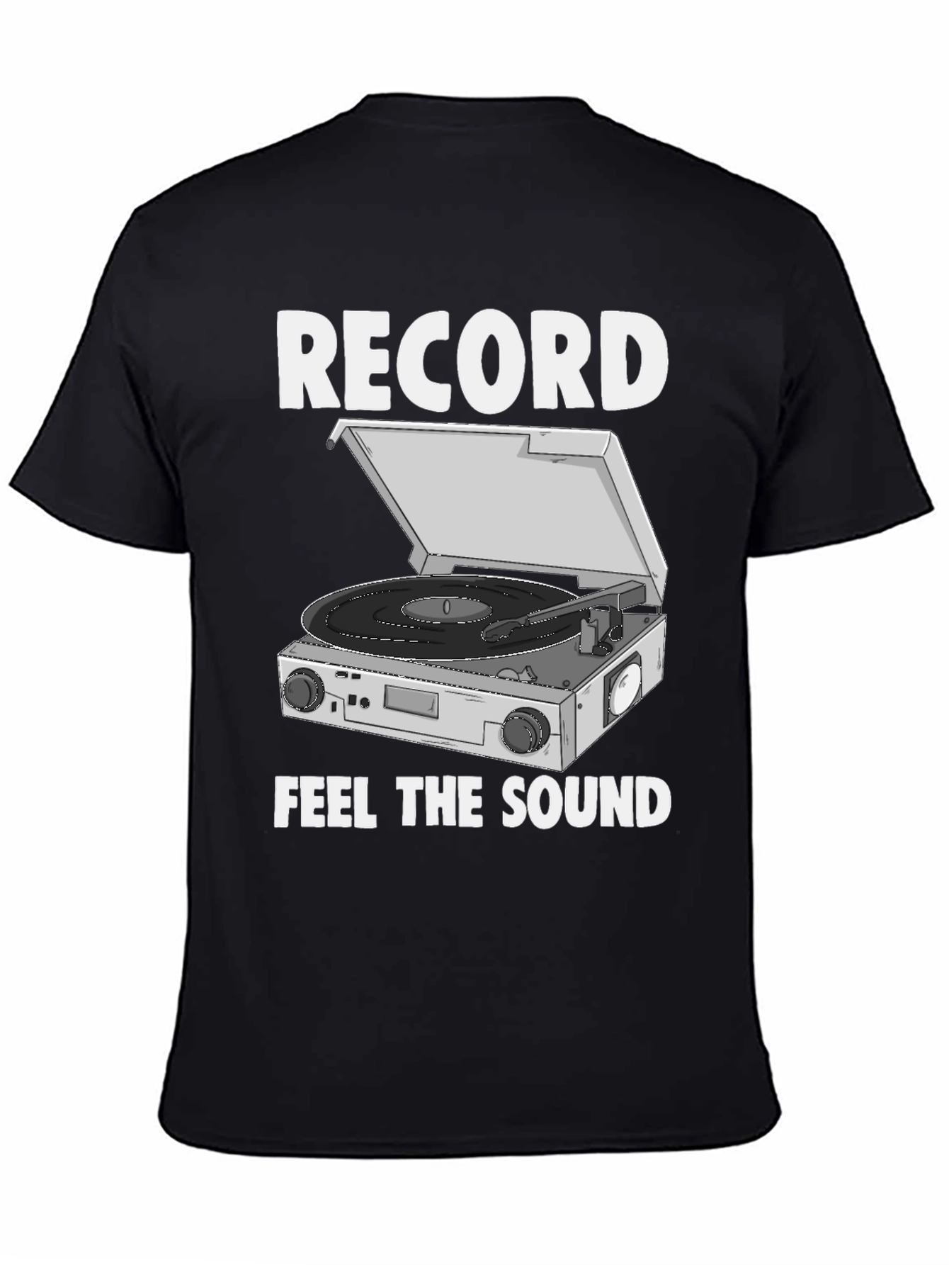 Retro Turntable Graphic Tee - Music Lovers T-Shirt