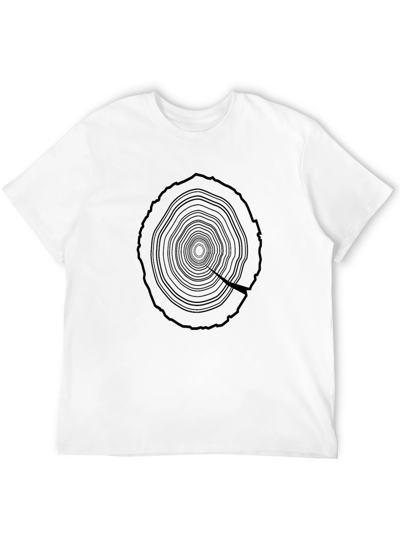 Tree Ring Graphic Black T-Shirt