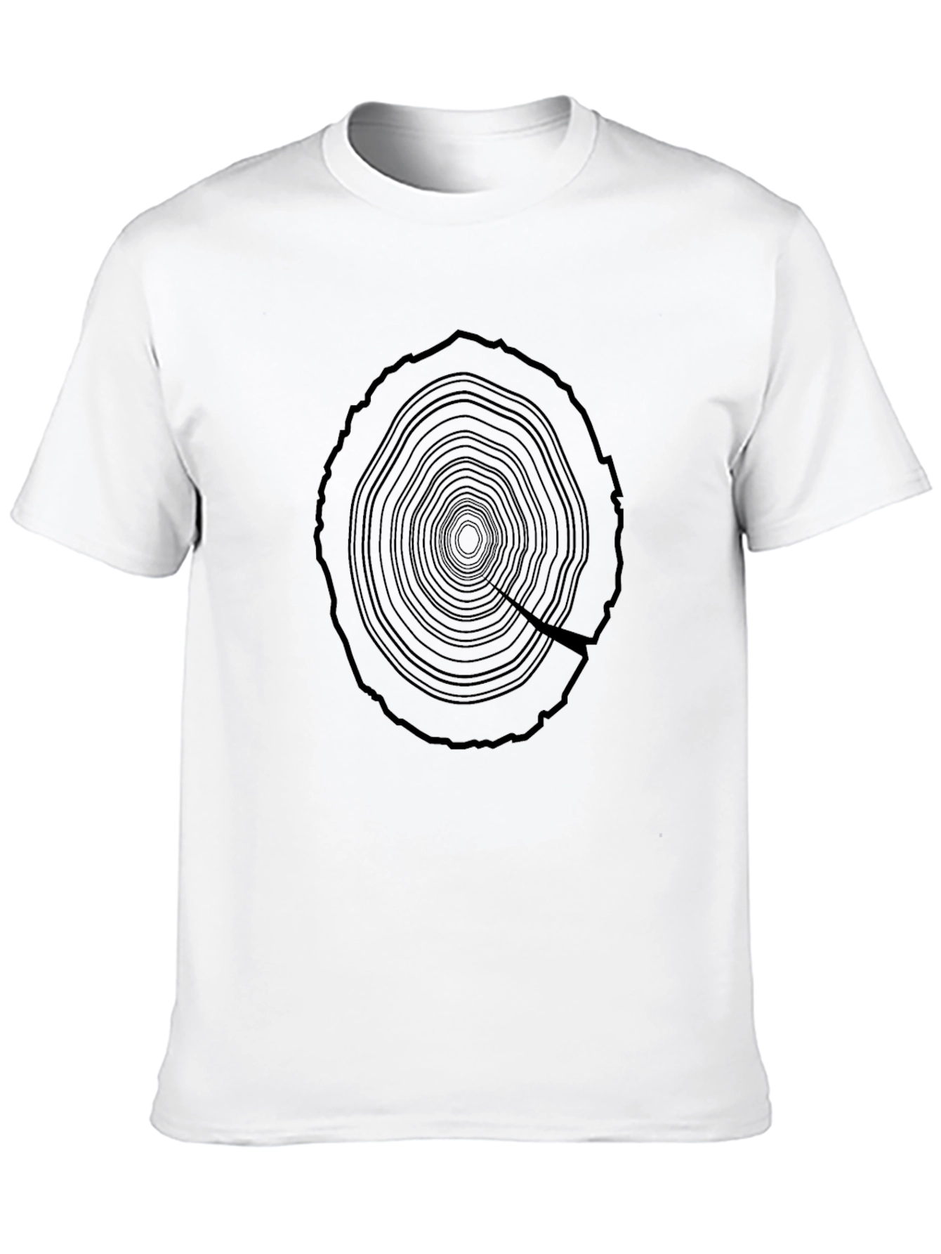 Tree Ring Graphic Black T-Shirt