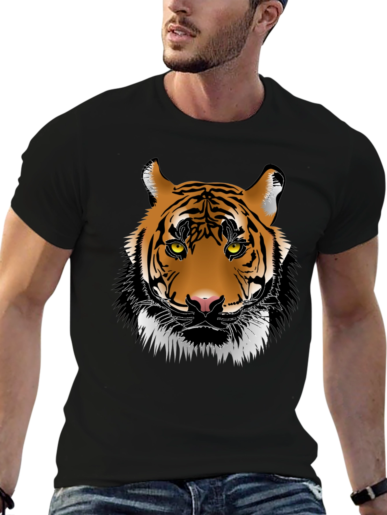 Tiger Graphic Tee - Bold Animal Print T-Shirt