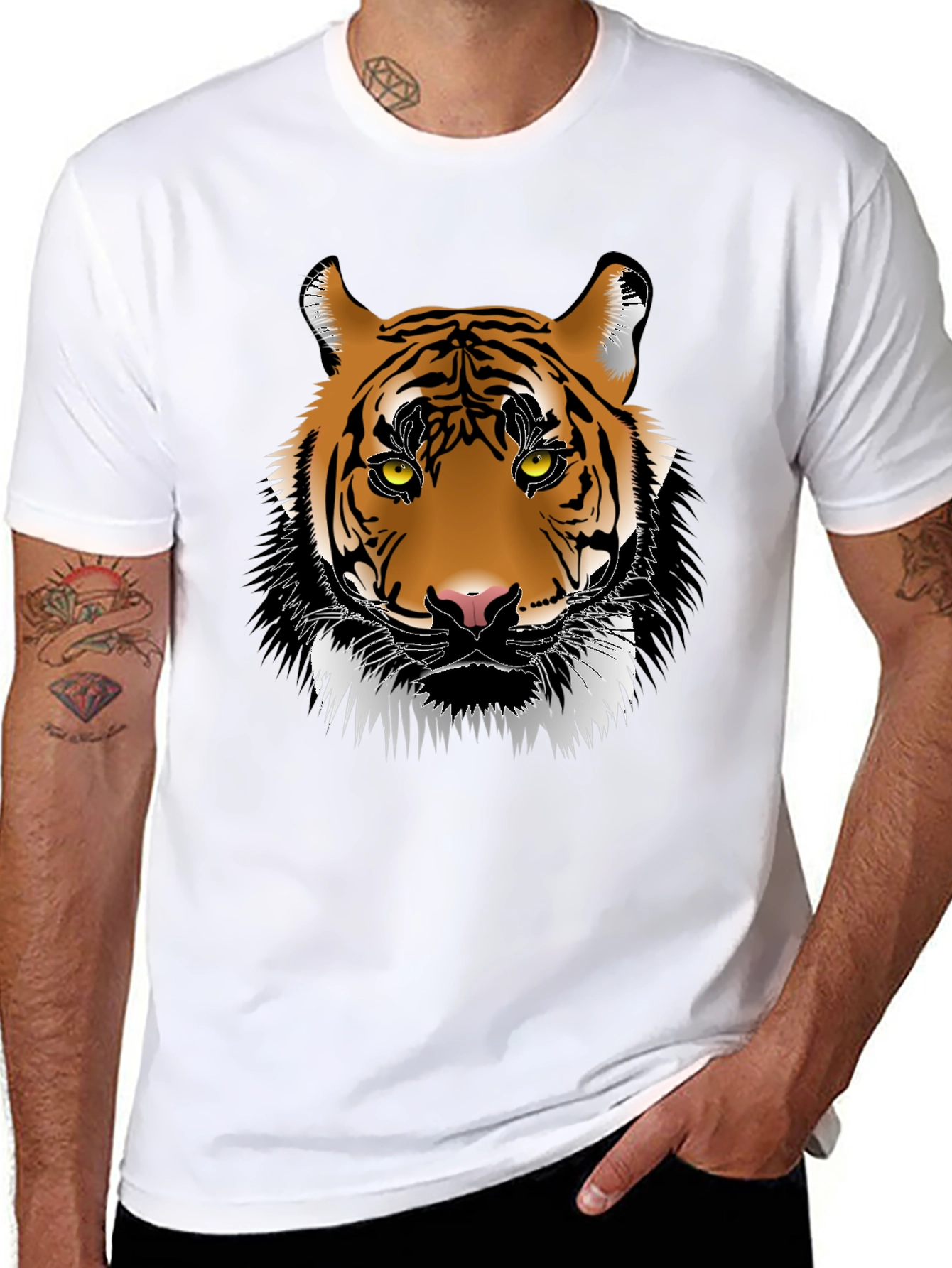 Tiger Graphic Tee - Bold Animal Print T-Shirt