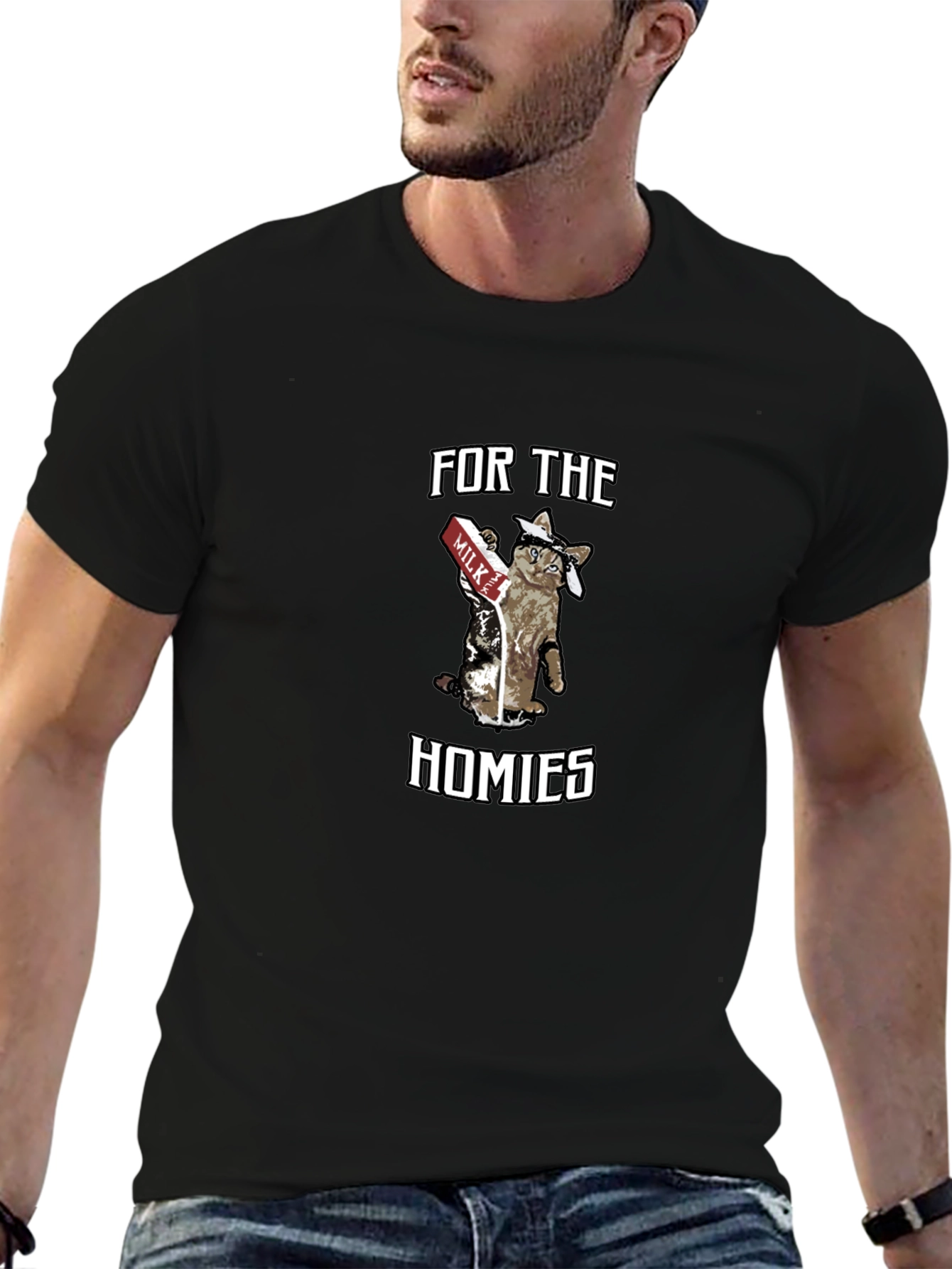 For the Homies Cat Milk T-Shirt