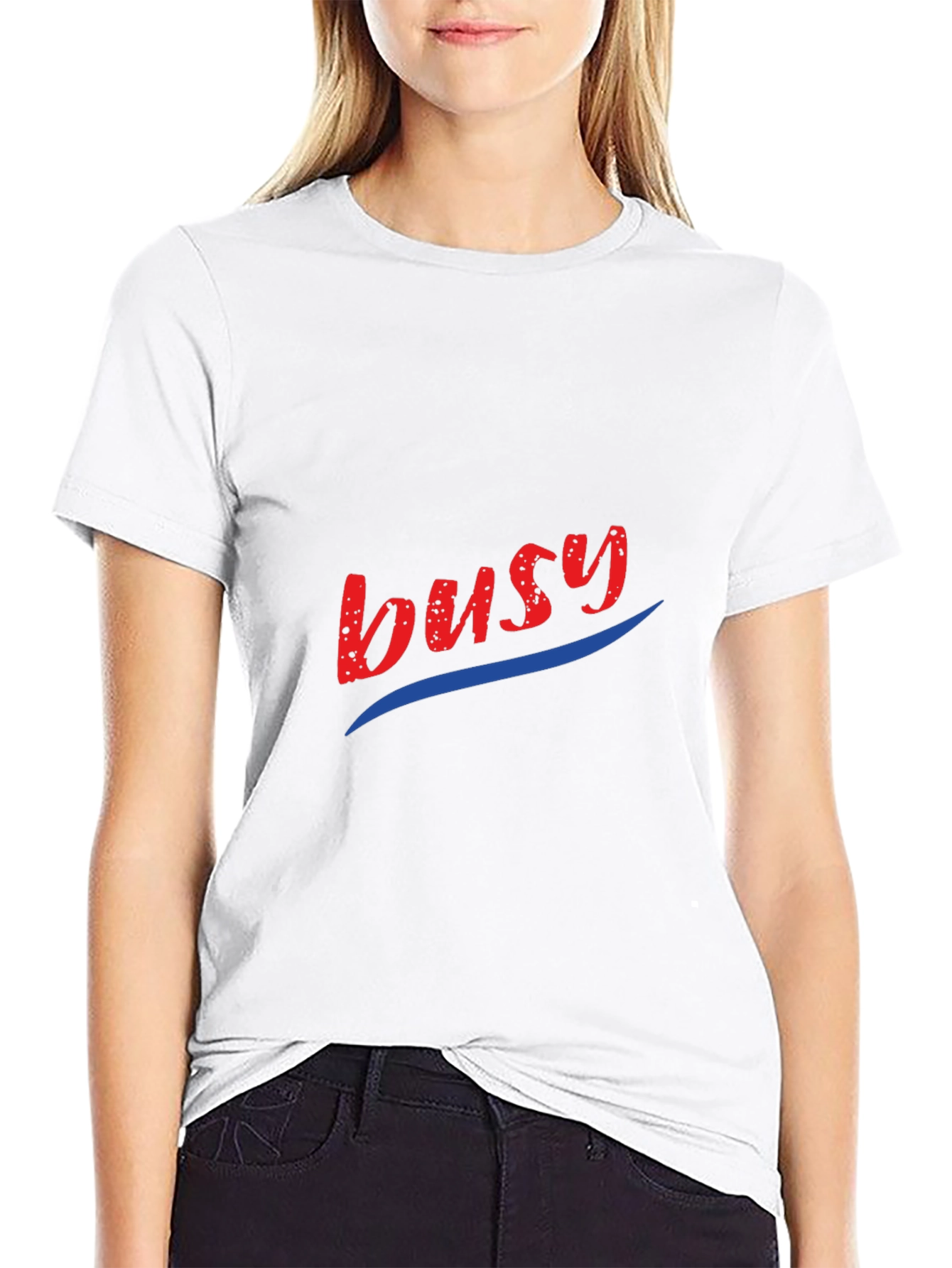 Busy Graphic Tee - Stylish Black T-Shirt