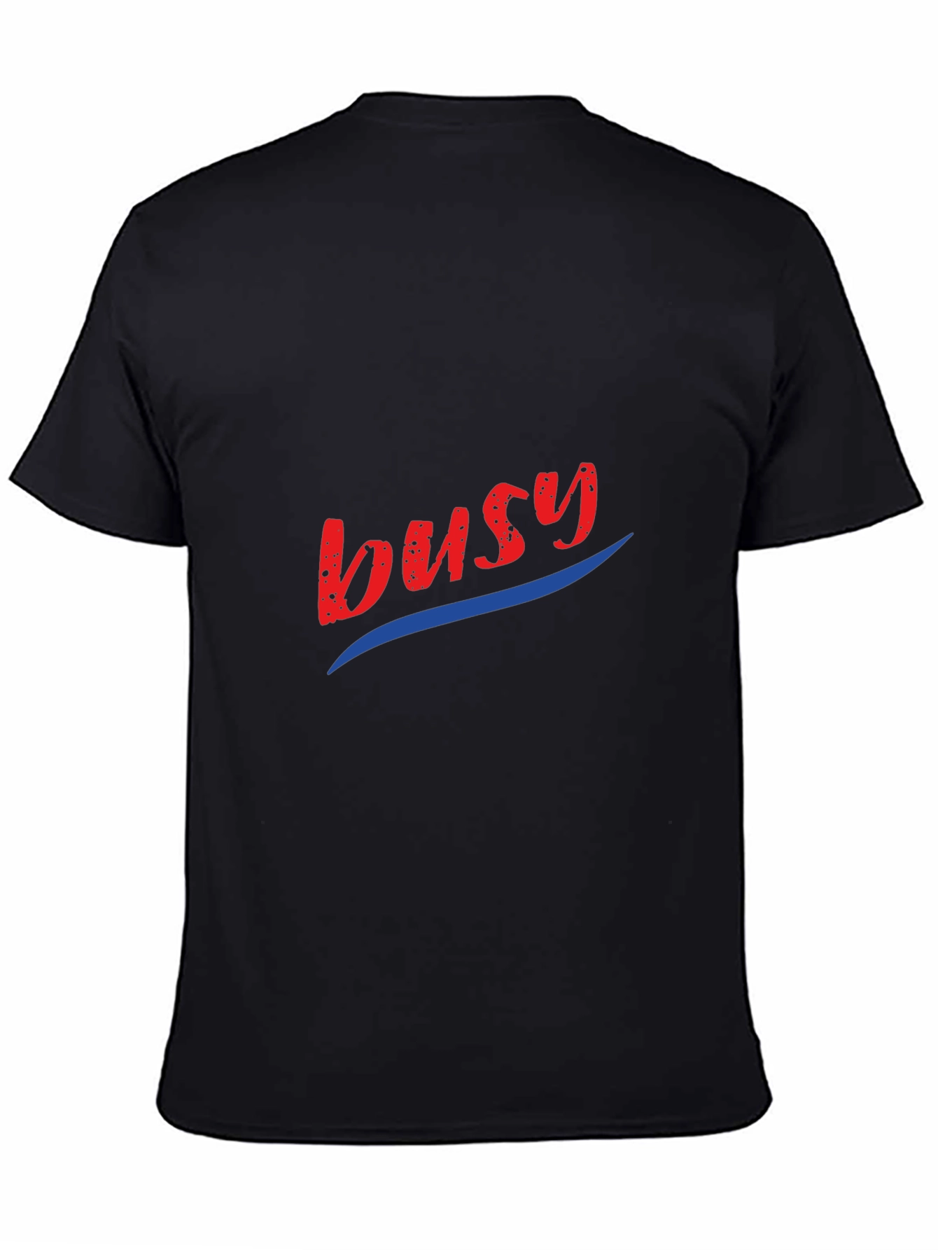 Busy Graphic Tee - Stylish Black T-Shirt
