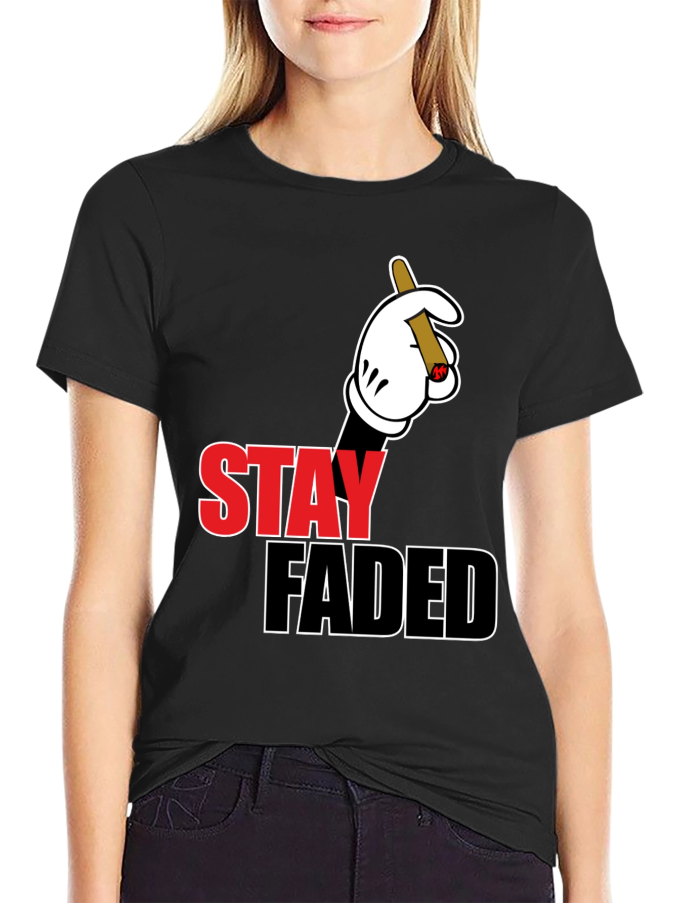 Stay Faded Graphic Tee - Black