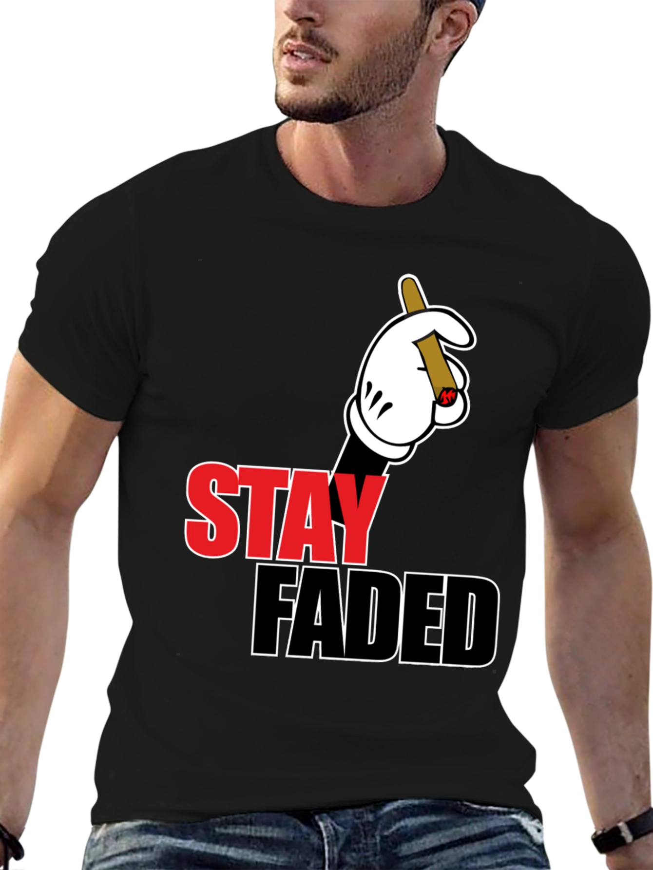 Stay Faded Graphic Tee - Black