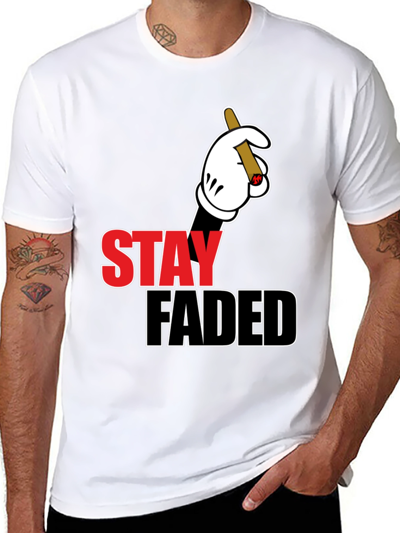 Stay Faded Graphic Tee - Black