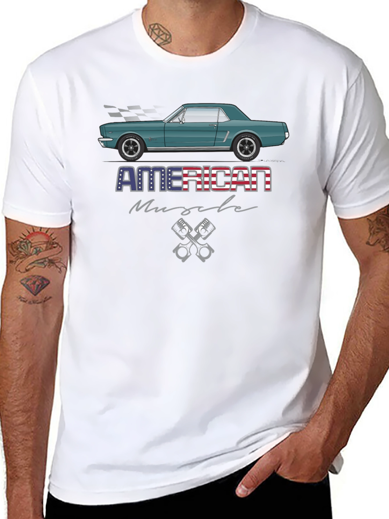 American Muscle Car Graphic Tee