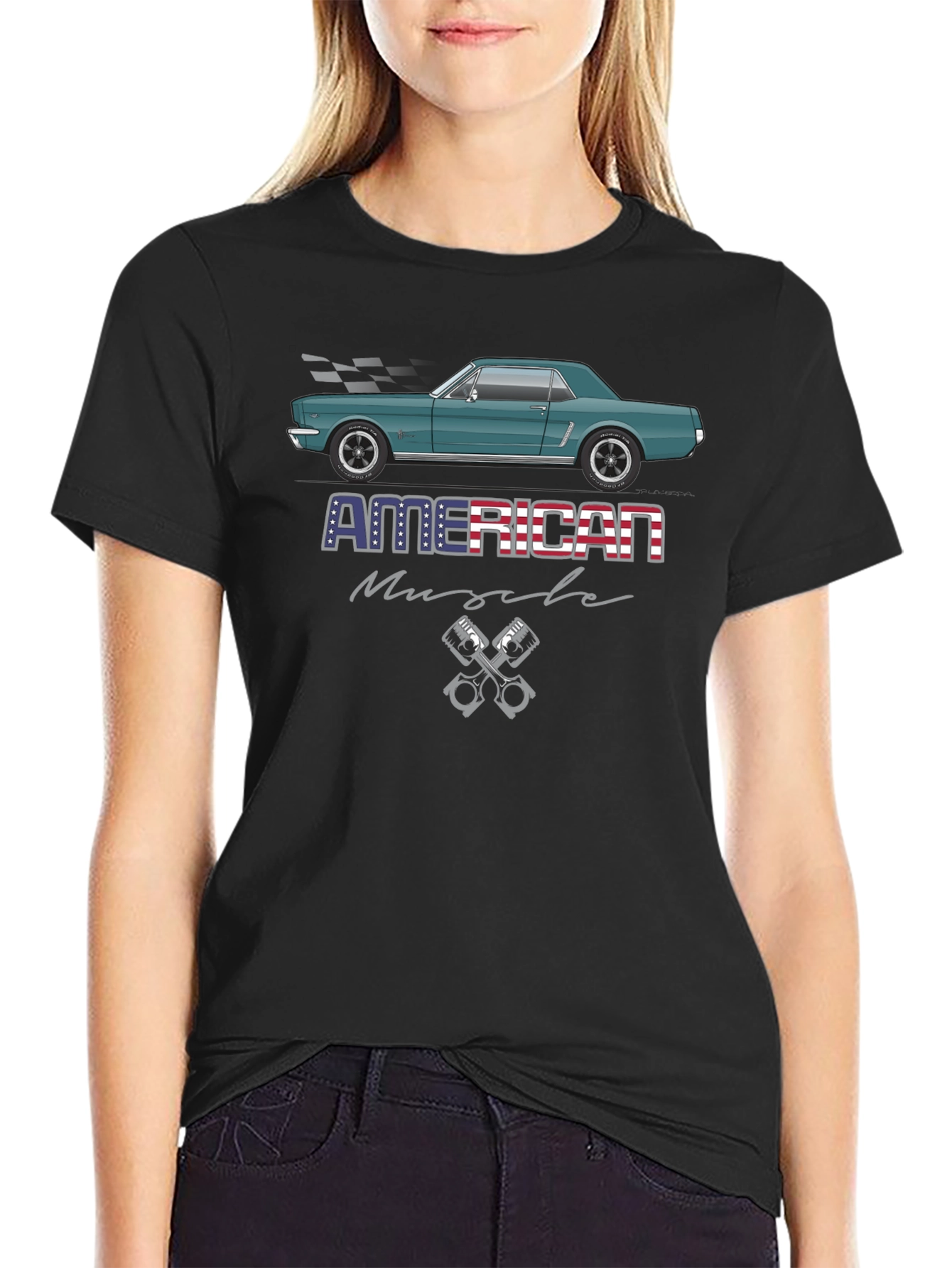 American Muscle Car Graphic Tee