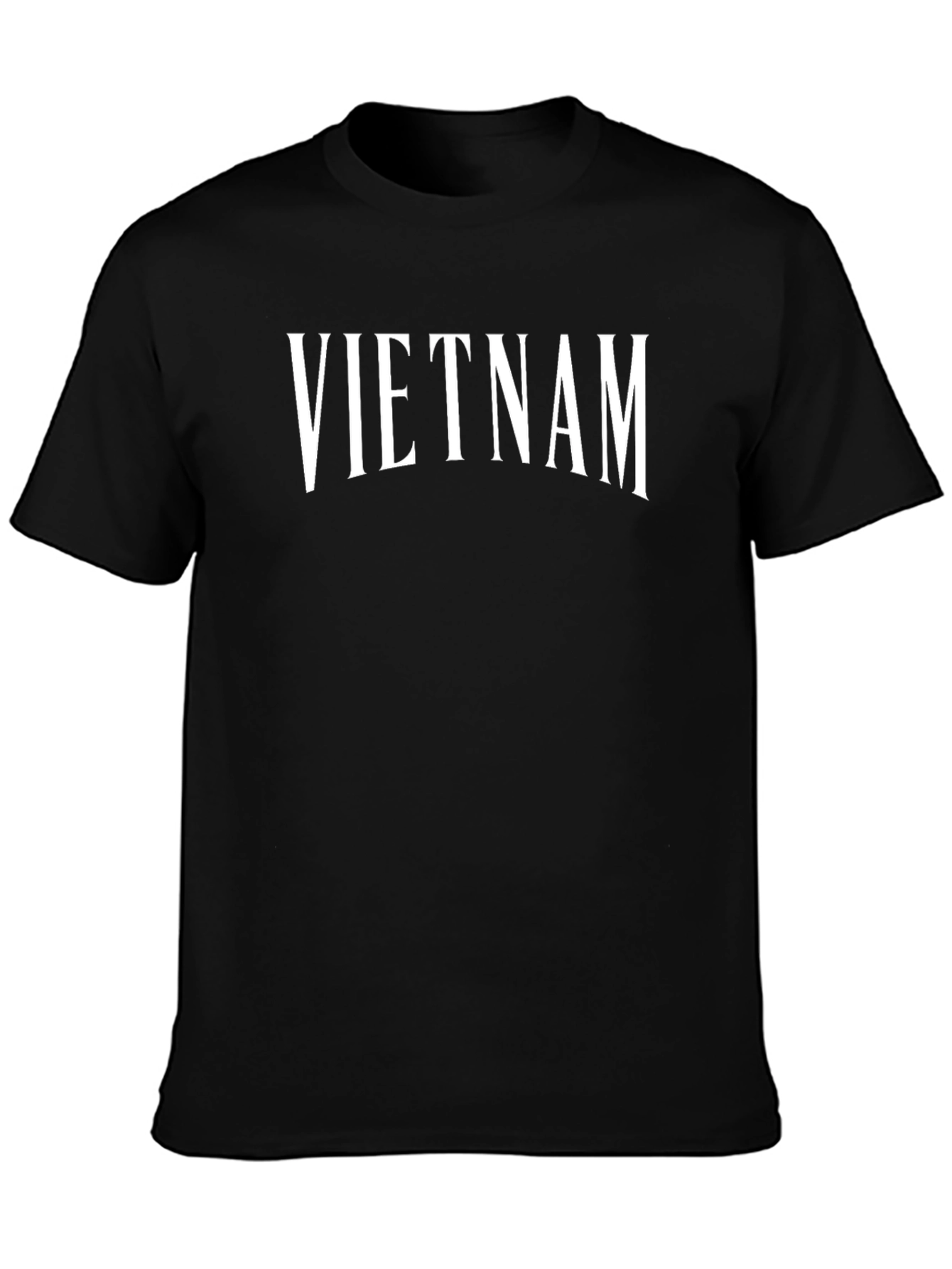 Vietnam Graphic T-Shirt - Black Crew Neck Tee