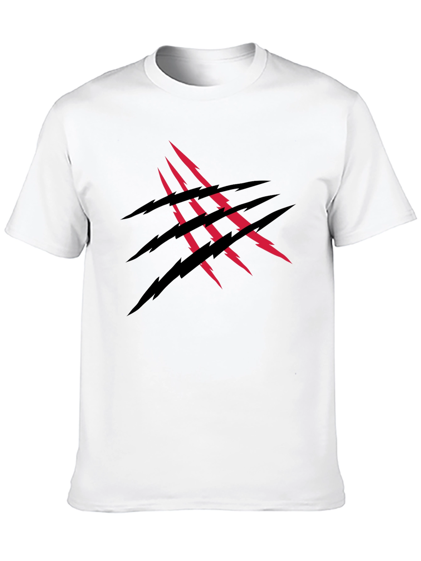 Claw Mark Graphic Print Black T-Shirt