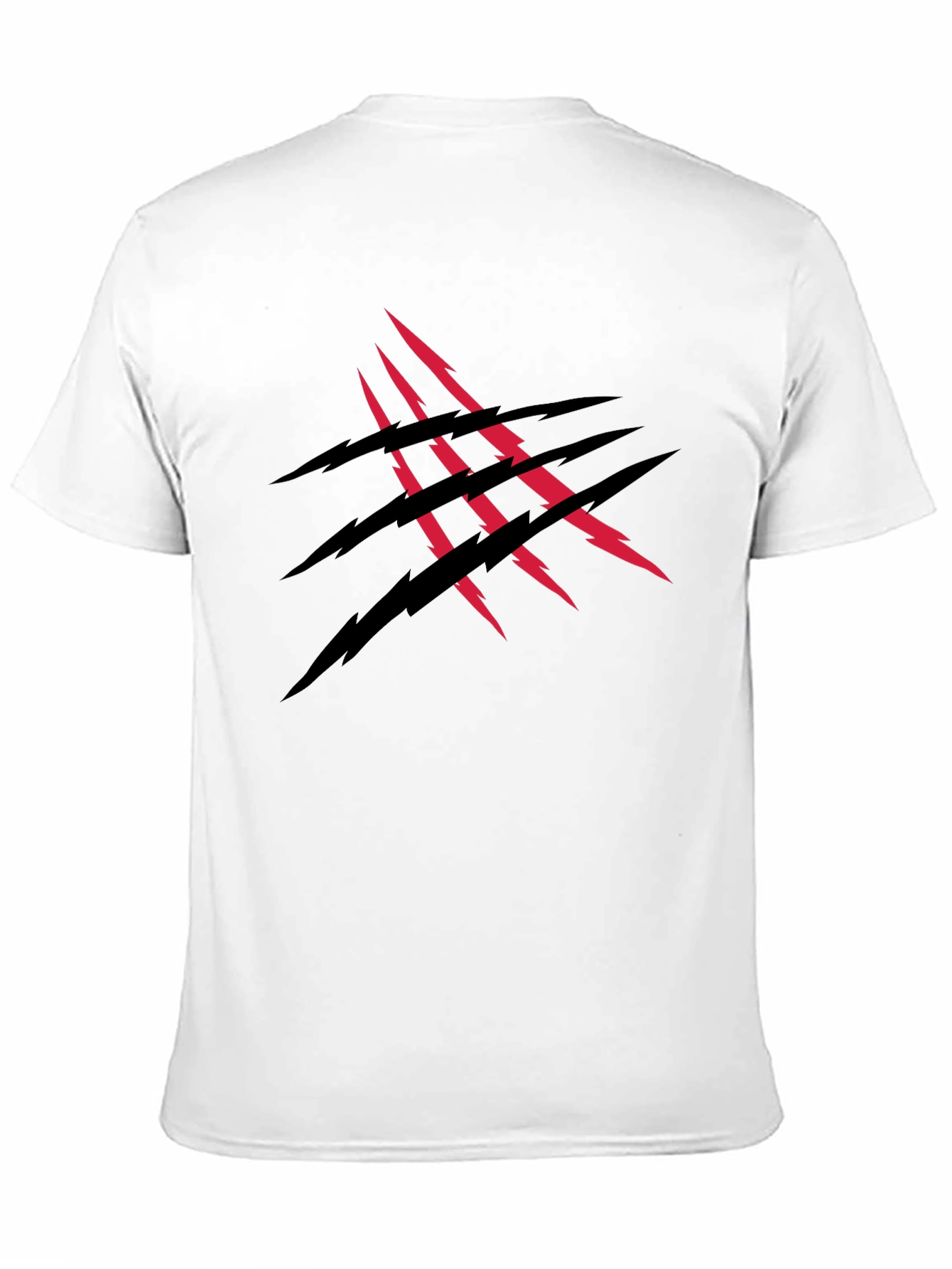 Claw Mark Graphic Print Black T-Shirt
