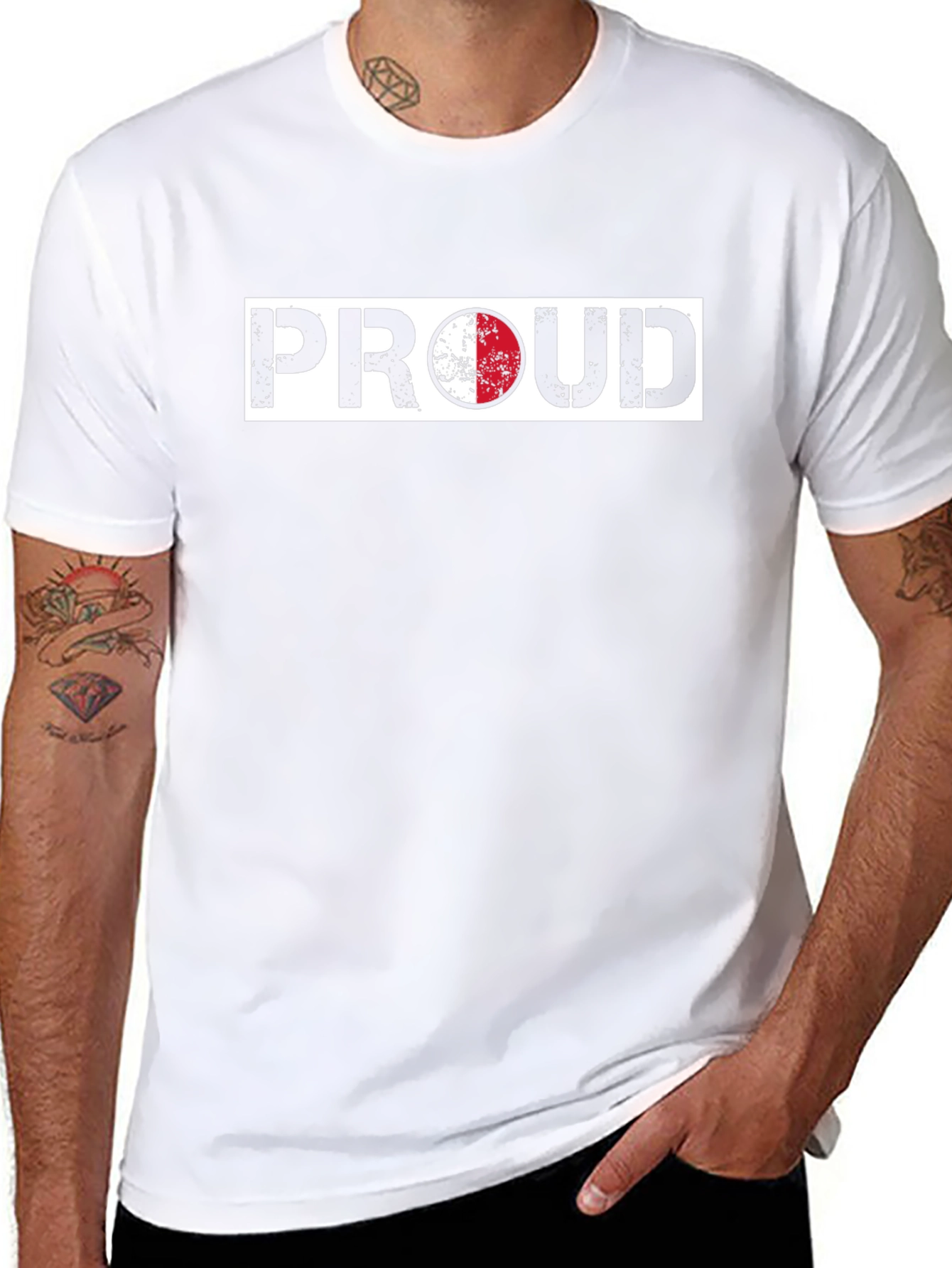 Proud Malta Flag T-Shirt - Distressed Design