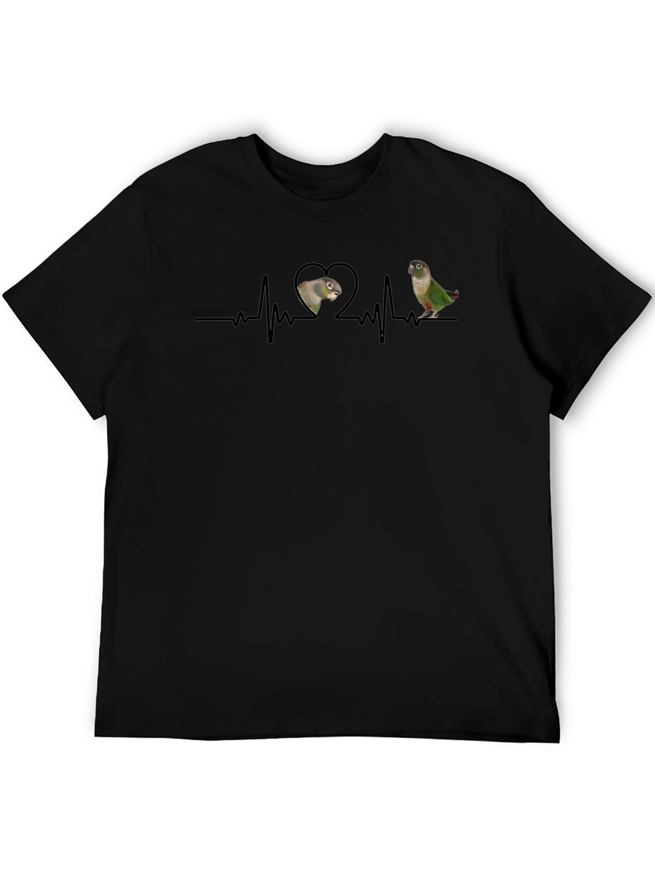 Green Cheek Conure Heartbeat T-Shirt