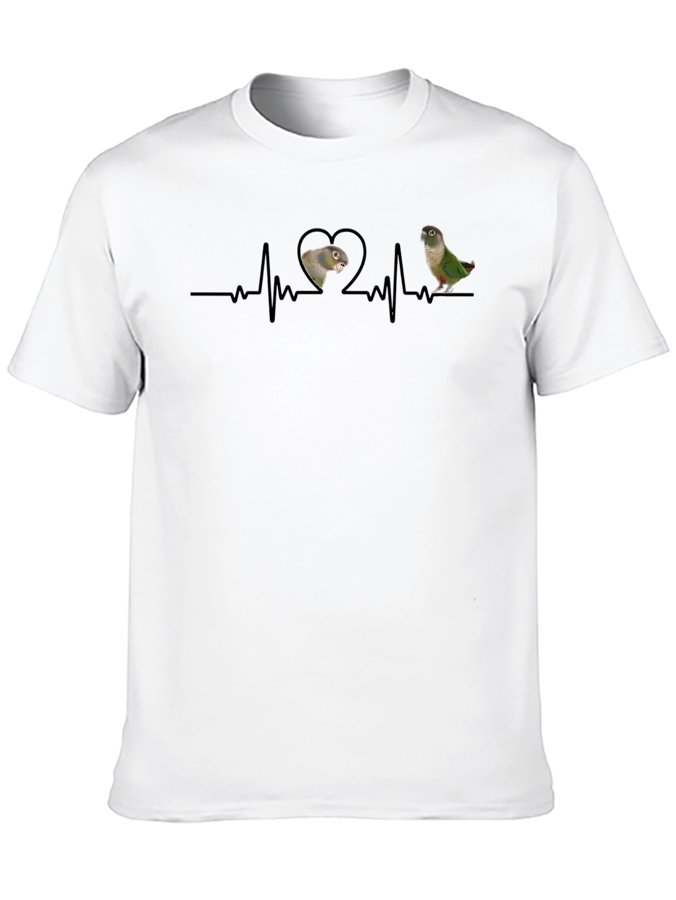 Green Cheek Conure Heartbeat T-Shirt