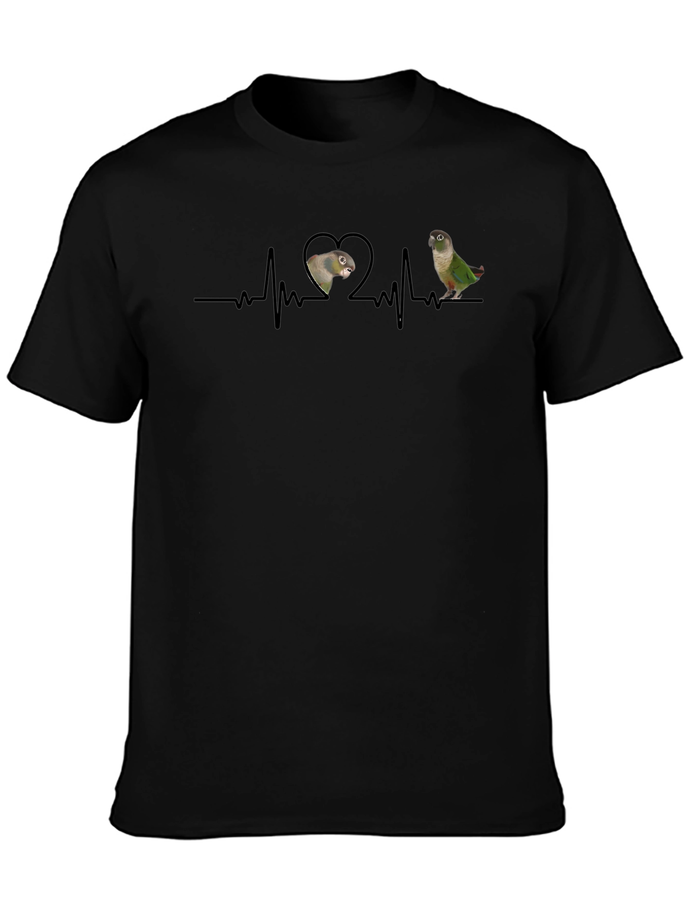 Green Cheek Conure Heartbeat T-Shirt