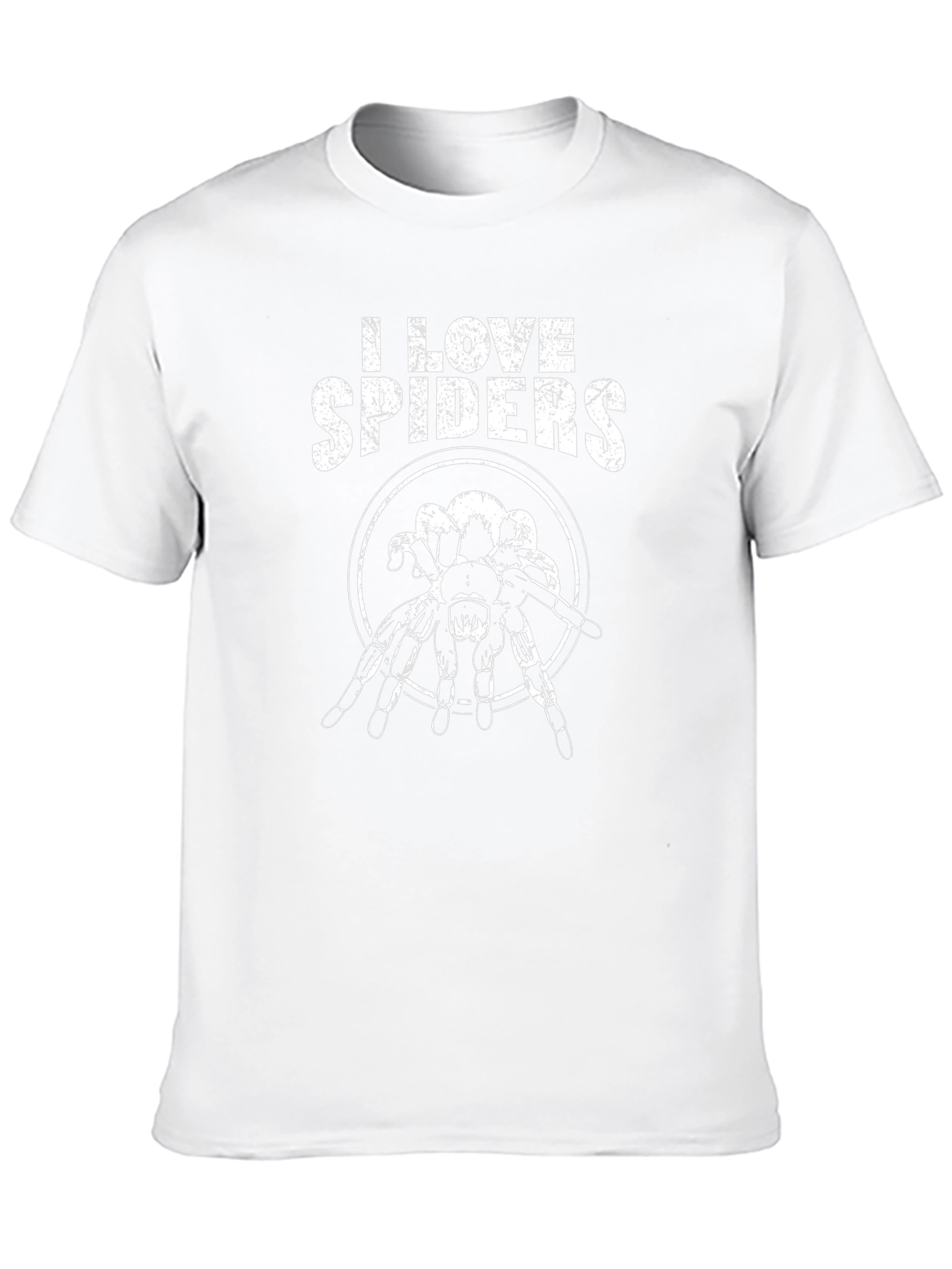 I Love Spiders Graphic Tee - Black Cotton T-Shirt