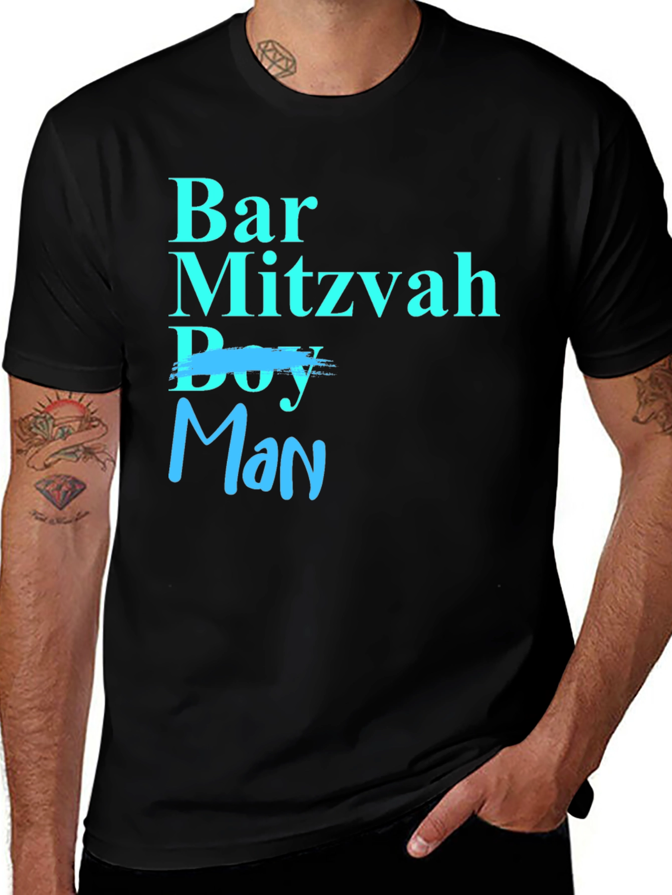 Bar Mitzvah Man T-Shirt - Celebrate Becoming a Man