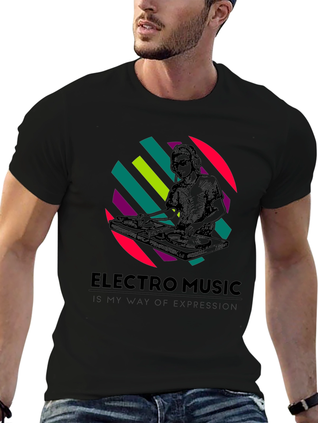 Electro Music DJ Graphic T-Shirt - Stylish Comfort