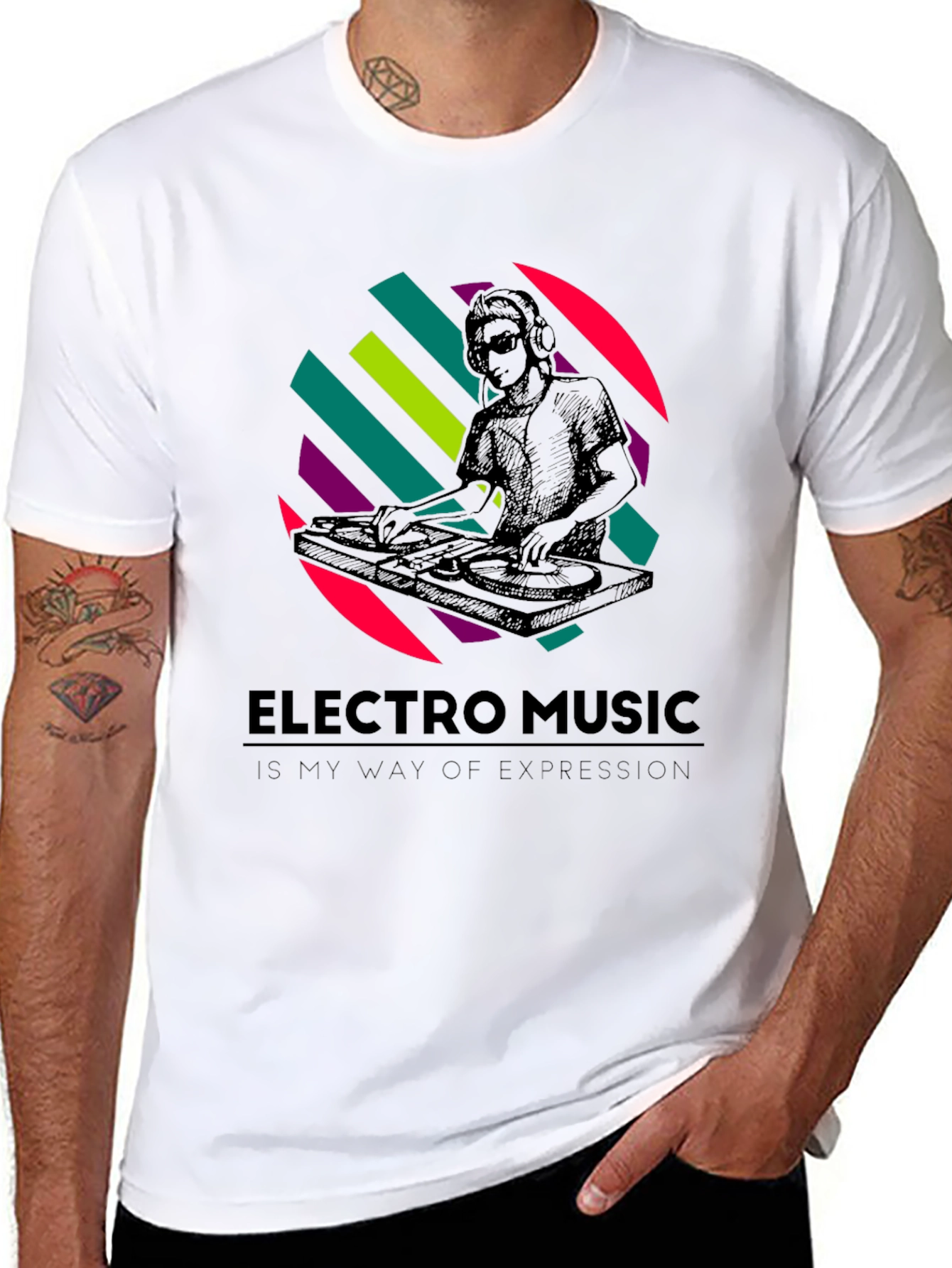 Electro Music DJ Graphic T-Shirt - Stylish Comfort