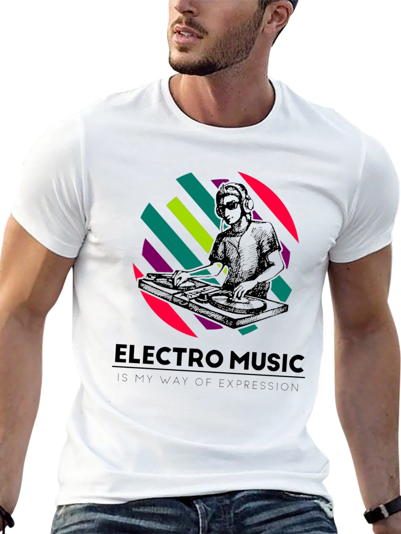 Electro Music DJ Graphic T-Shirt - Stylish Comfort