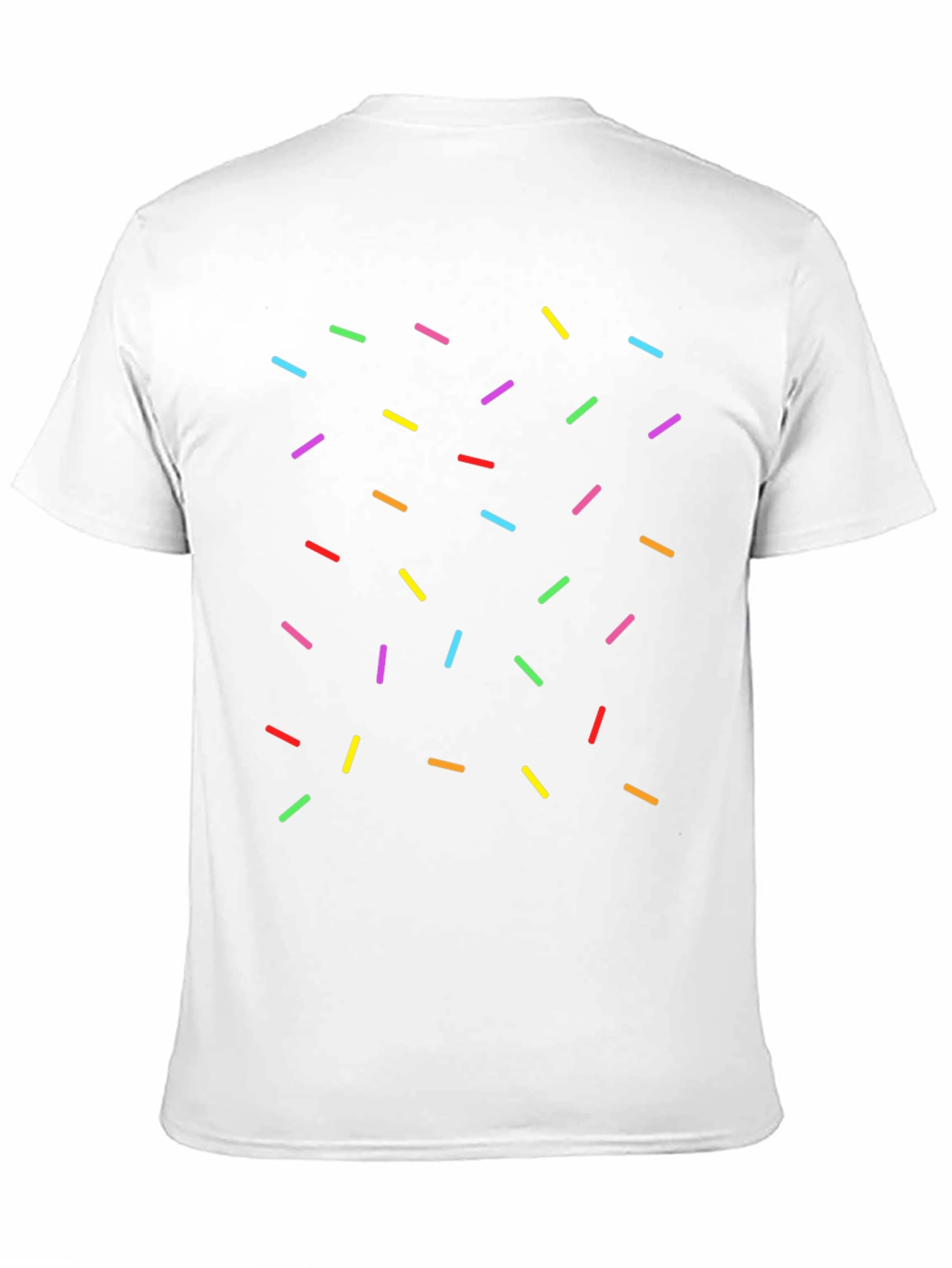 Sprinkle Pattern Black T-Shirt - Casual Unisex Tee
