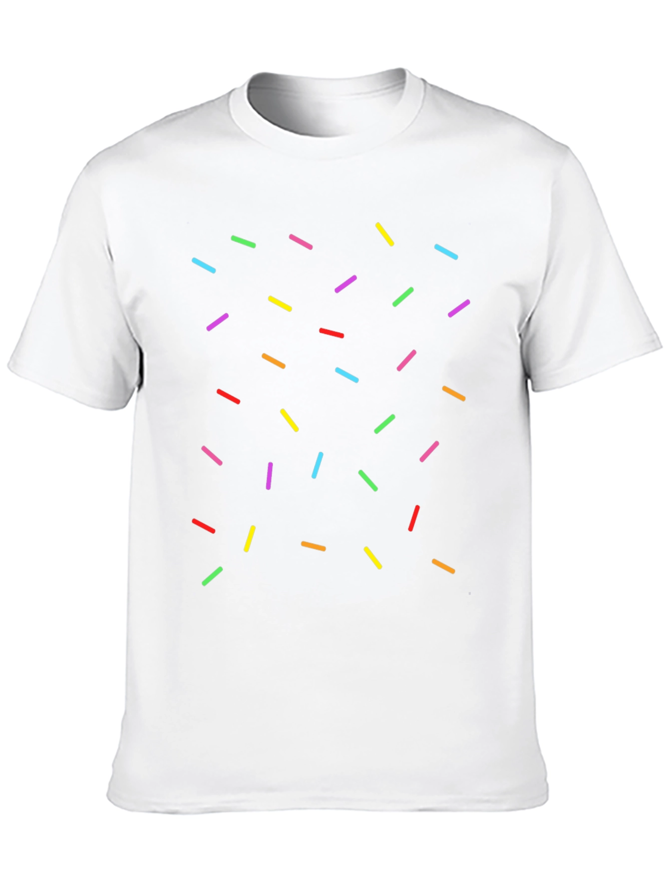 Sprinkle Pattern Black T-Shirt - Casual Unisex Tee