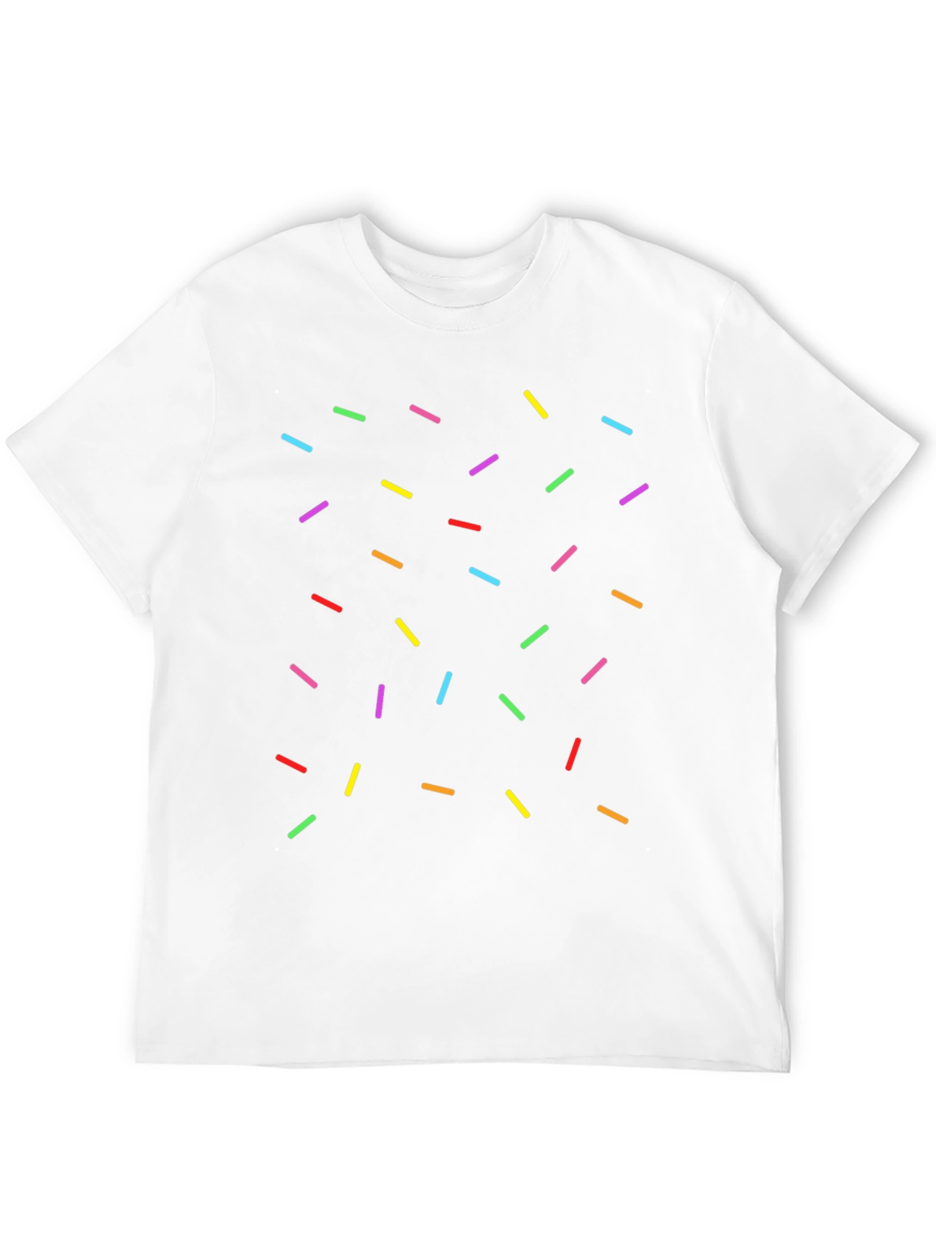 Sprinkle Pattern Black T-Shirt - Casual Unisex Tee