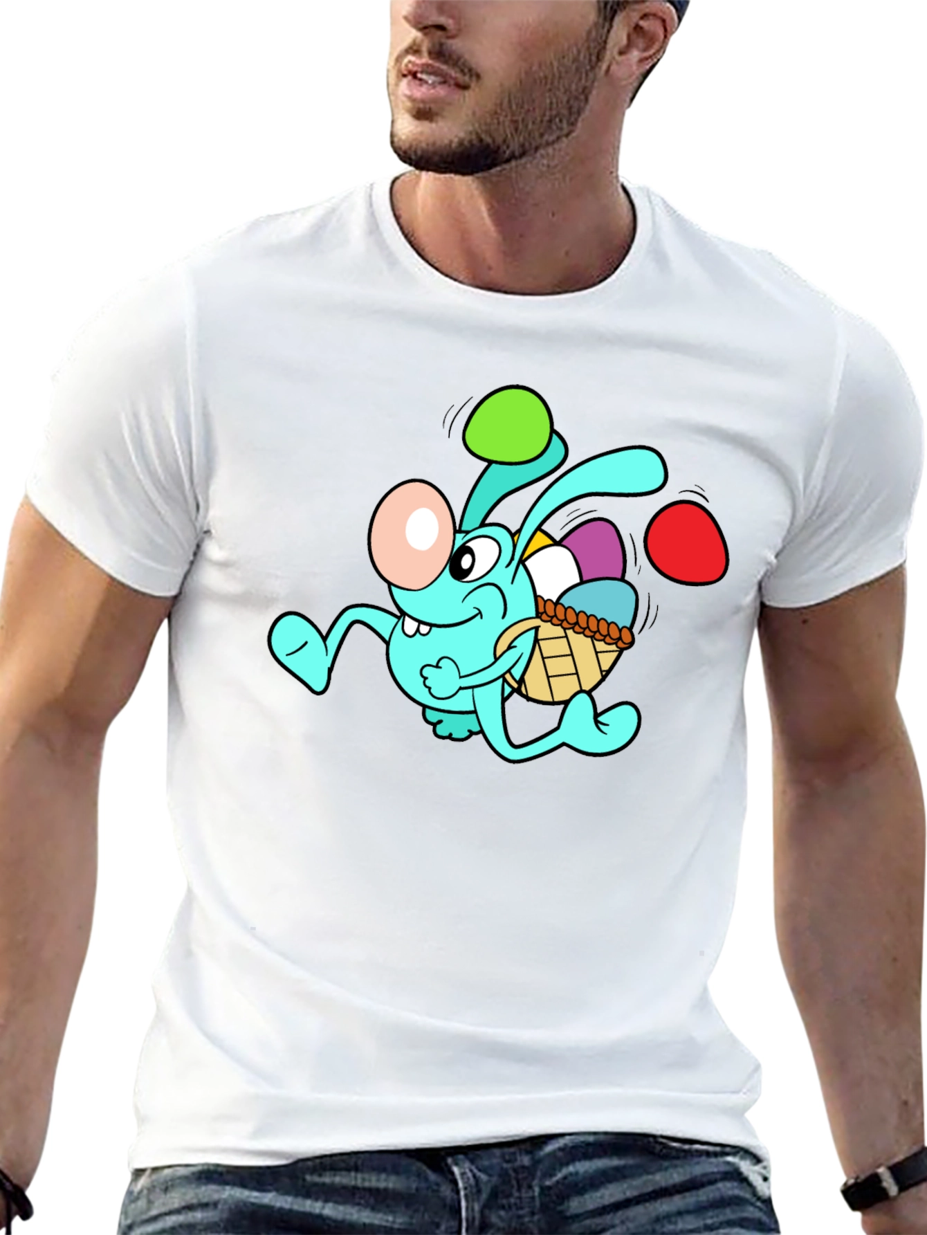 Easter Bunny Cartoon Graphic Tee