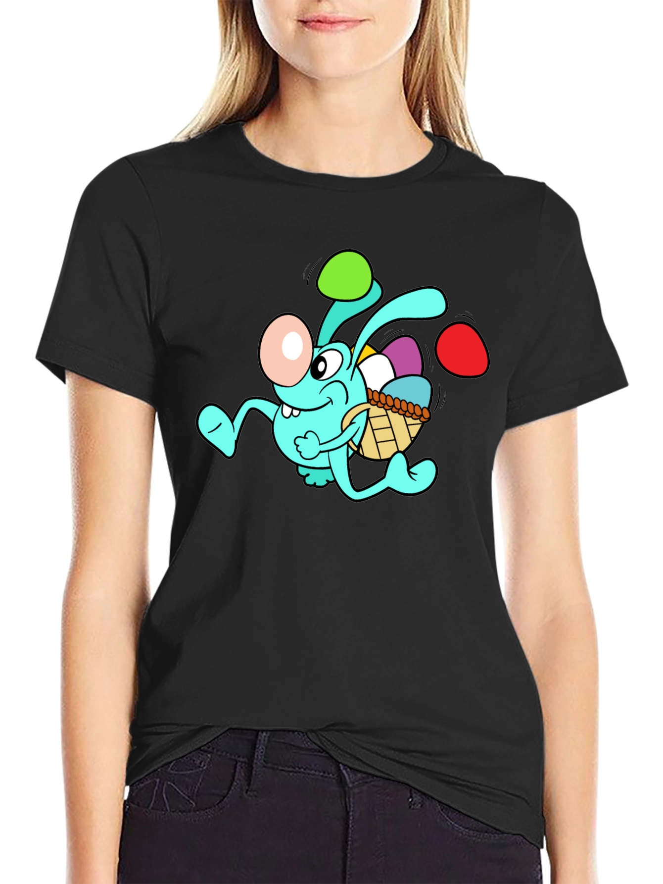 Easter Bunny Cartoon Graphic Tee