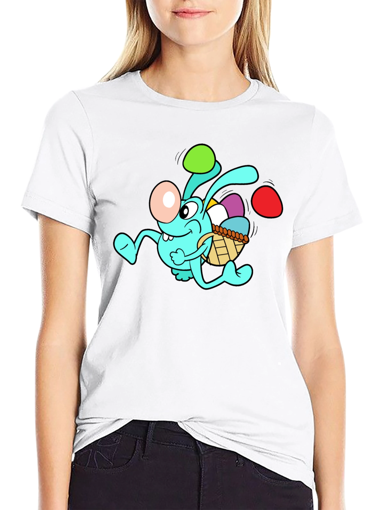 Easter Bunny Cartoon Graphic Tee