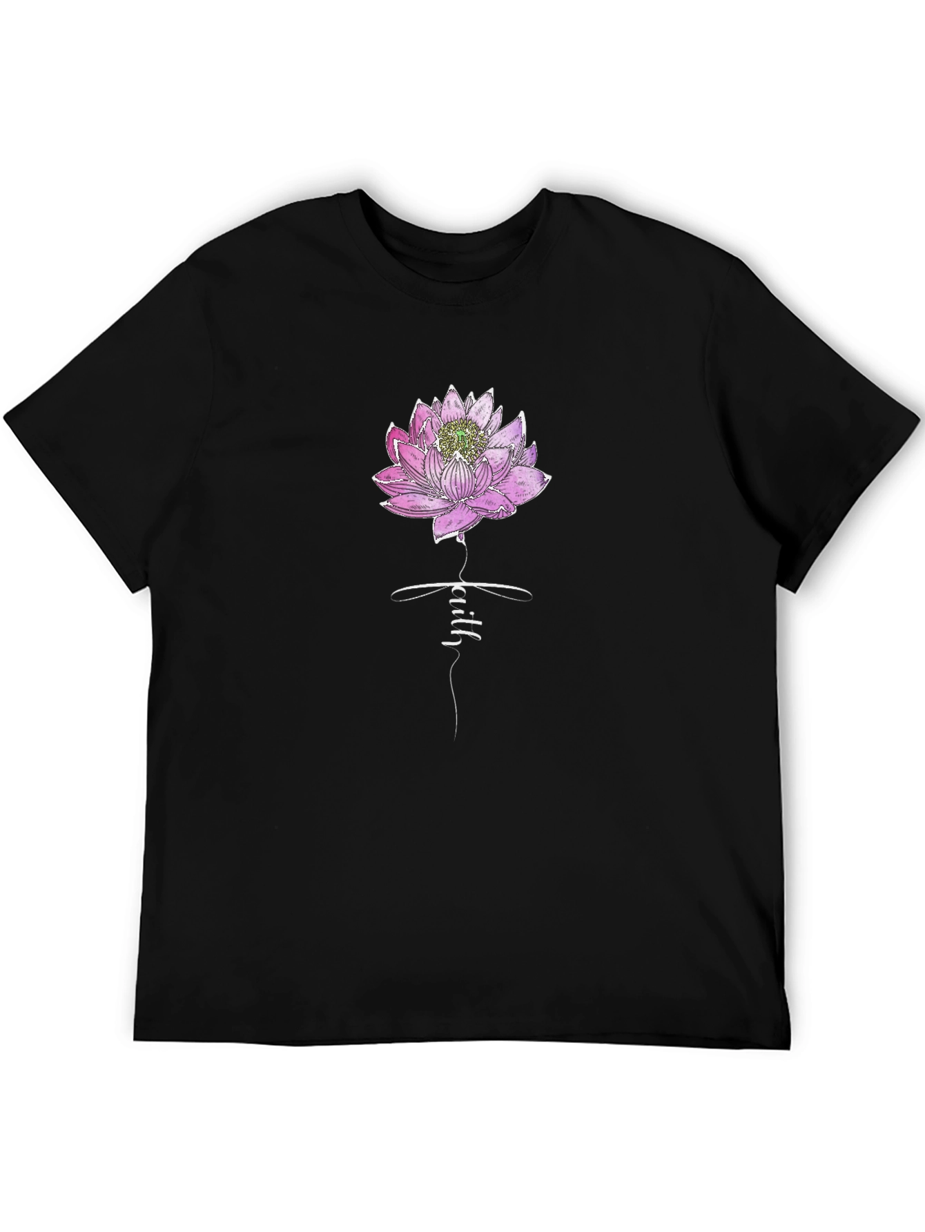 Faith Lotus Graphic Tee - Stylish Comfort