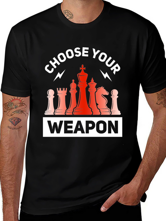 Choose Your Weapon Chess T-Shirt