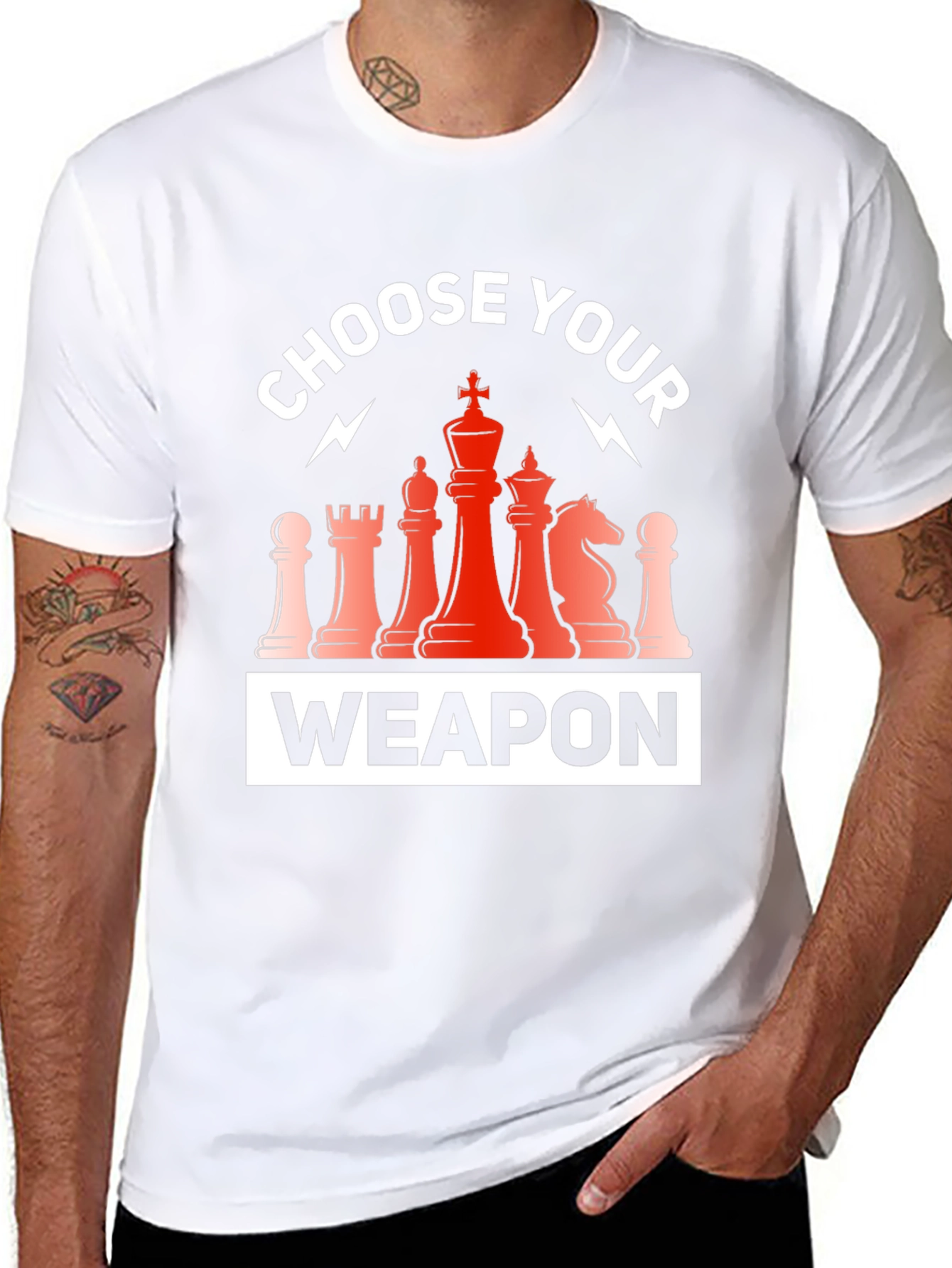 Choose Your Weapon Chess T-Shirt